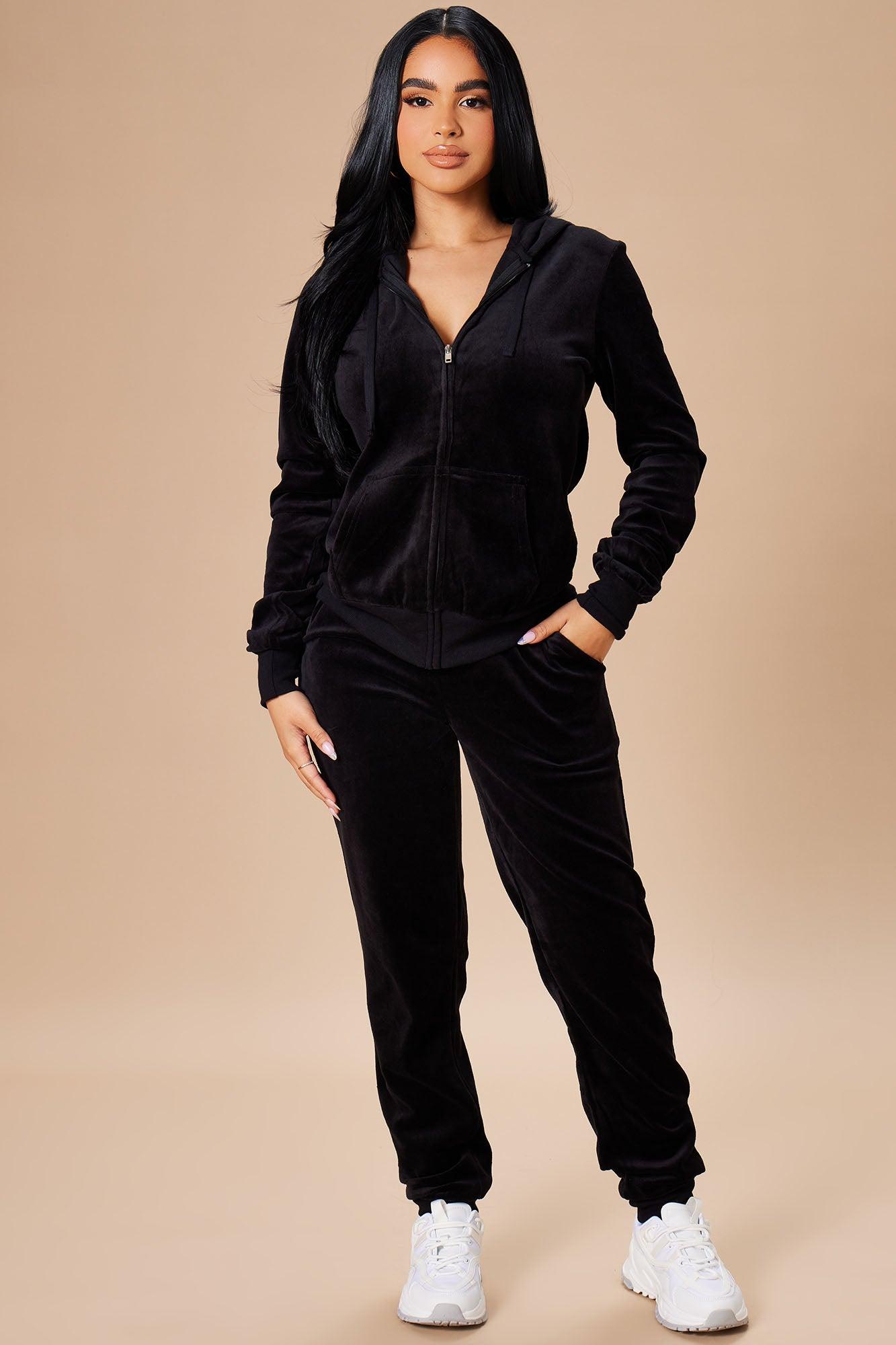 The Original Trendsetter Velour Set - Black Product Image