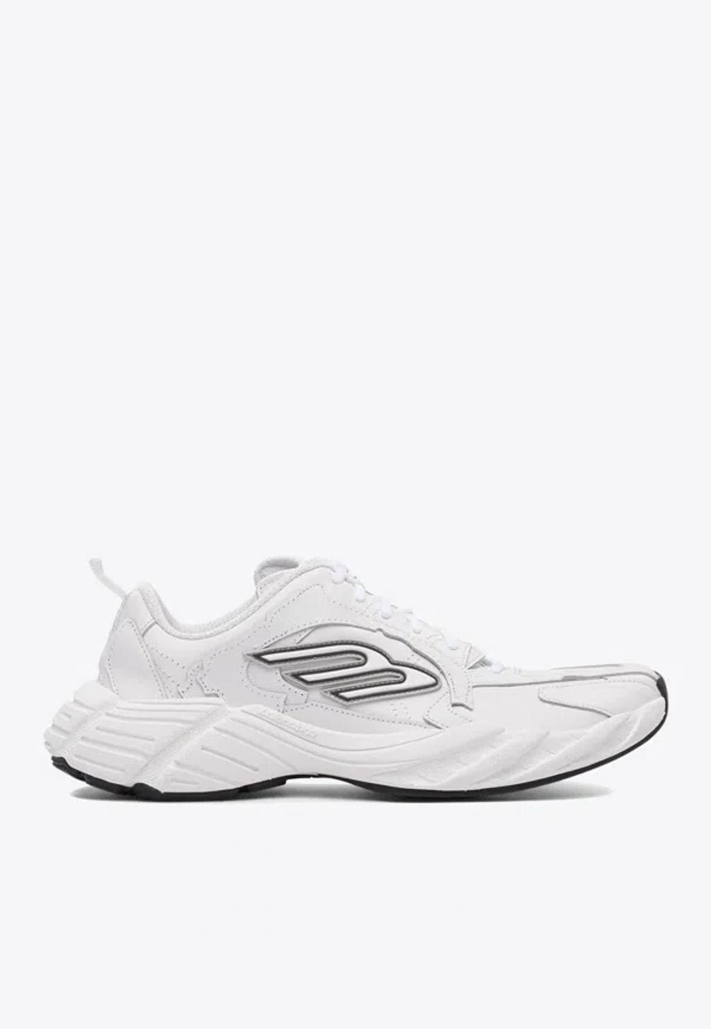 BALENCIAGA Men White Cowskin And Polyester Monday Shoe Sneakers Product Image