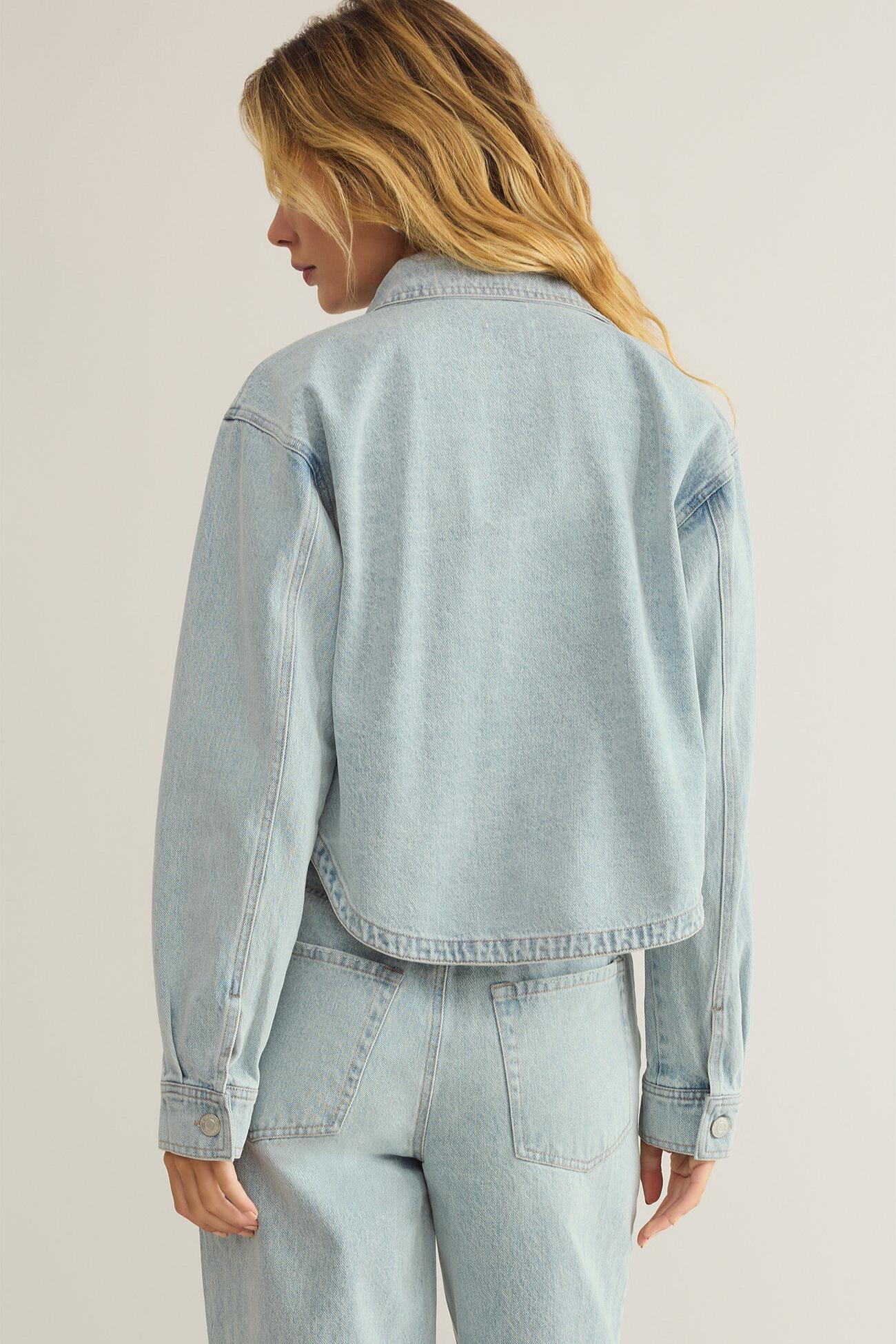 All Day Cropped Denim Jacket Product Image