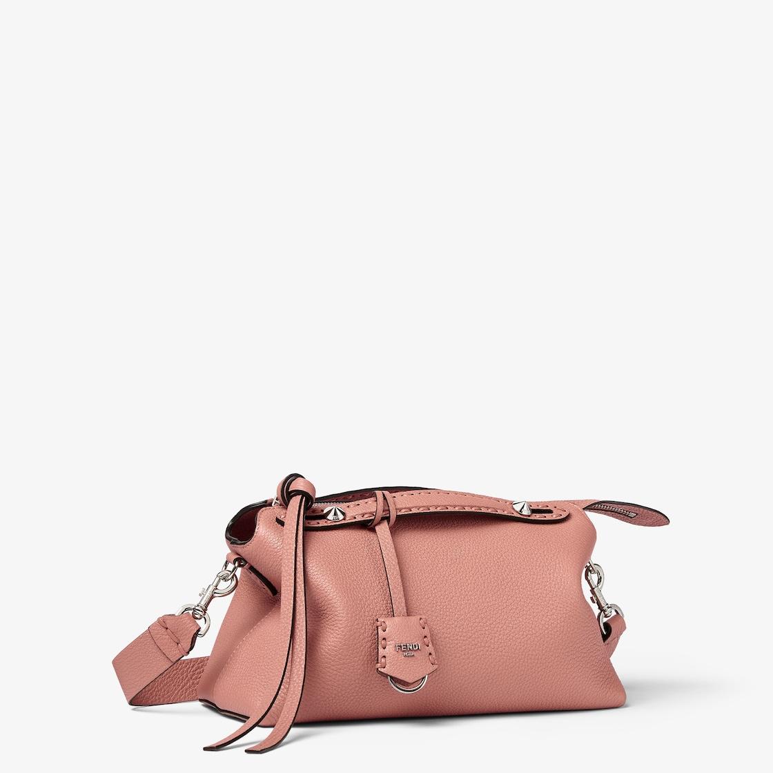 By The Way Selleria MediumPowder pink Selleria bag with 192 hand-sewn topstitches Product Image