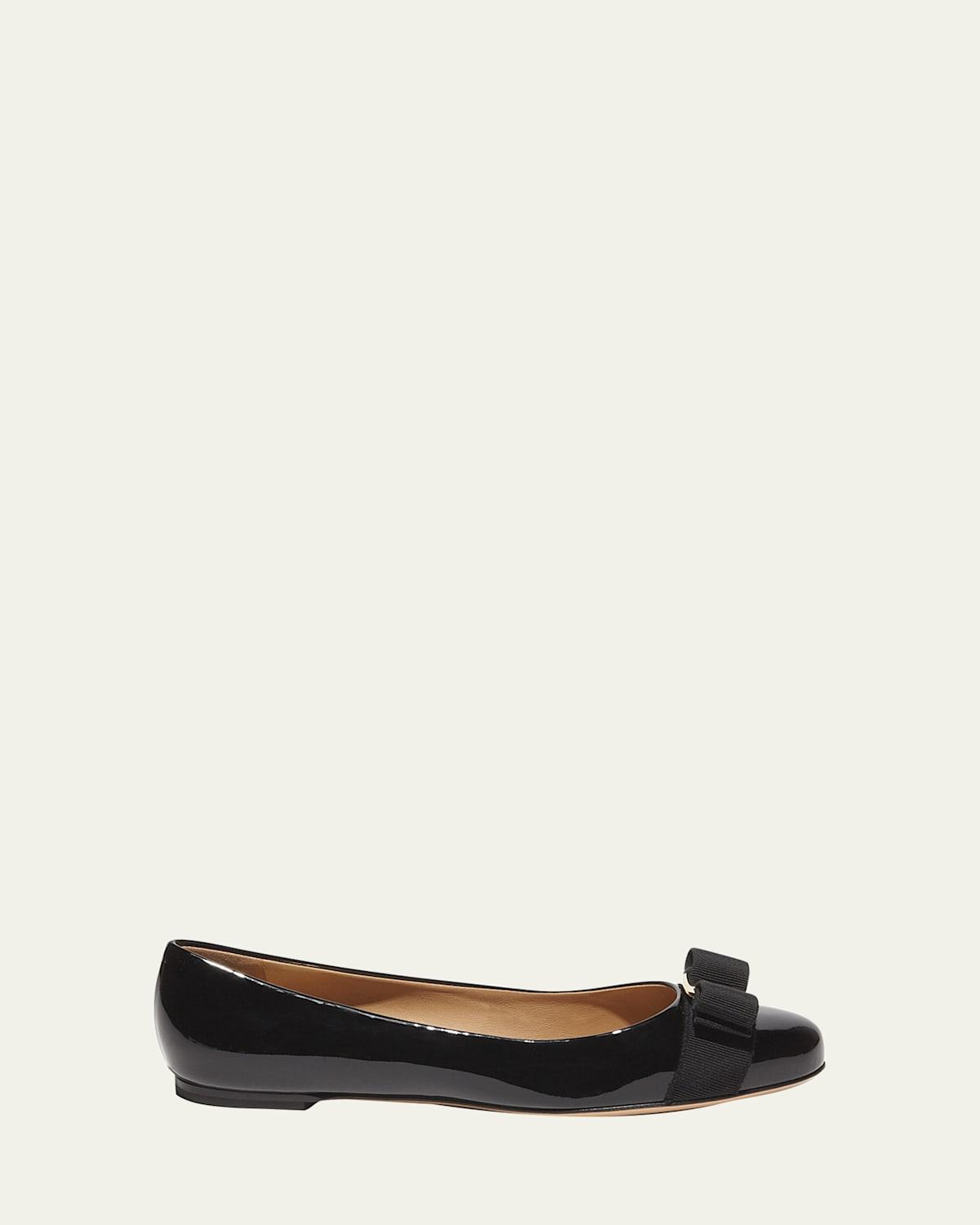 FERRAGAMO Varina Patent Flats Product Image