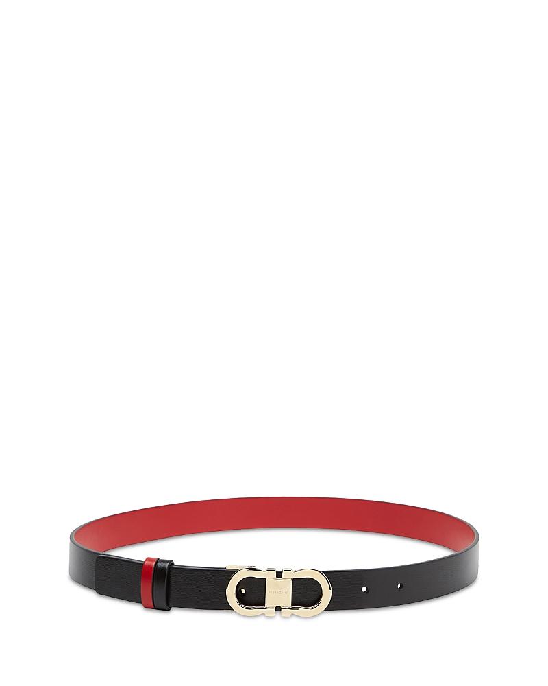 Ferragamo Womens Double Gancini Reversible Leather Belt Product Image
