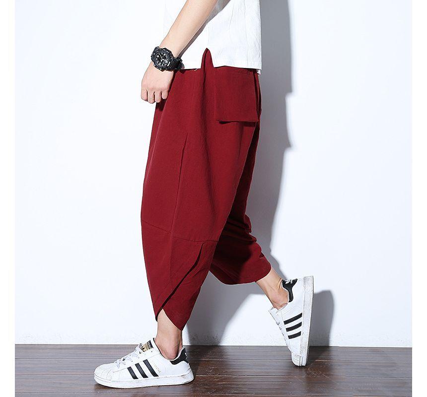 Plain Cropped Harem Pants Product Image