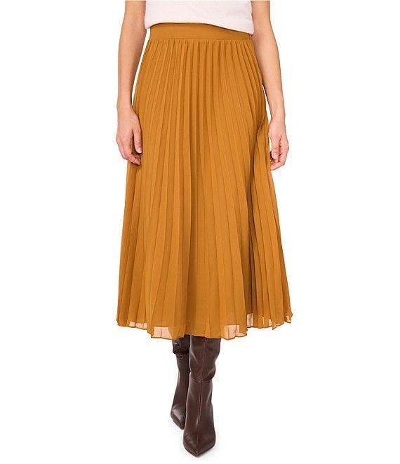 1. STATE Sunburst Pleated Midi Skirt Product Image