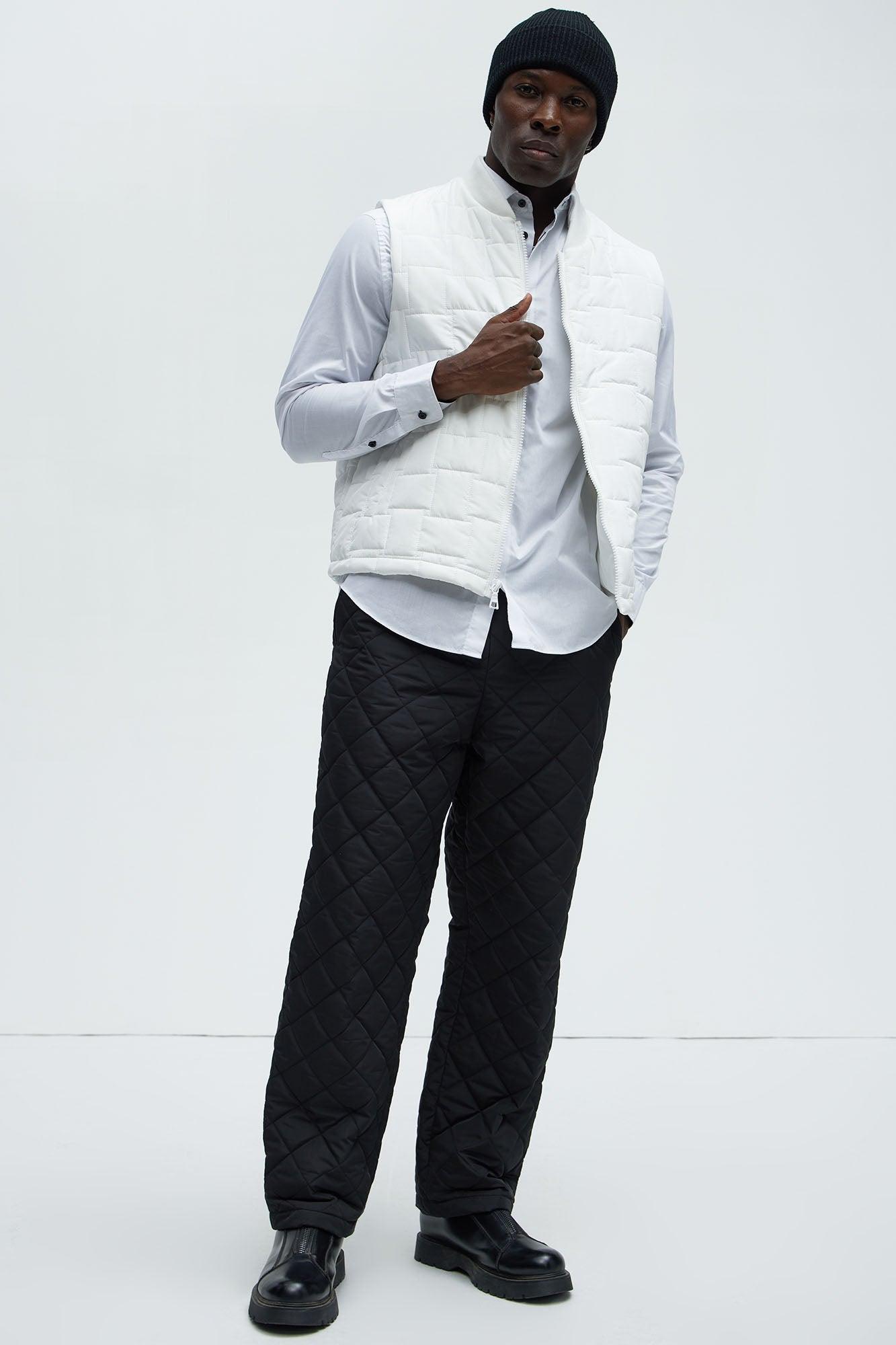 Scottie Quilted Vest - White Product Image