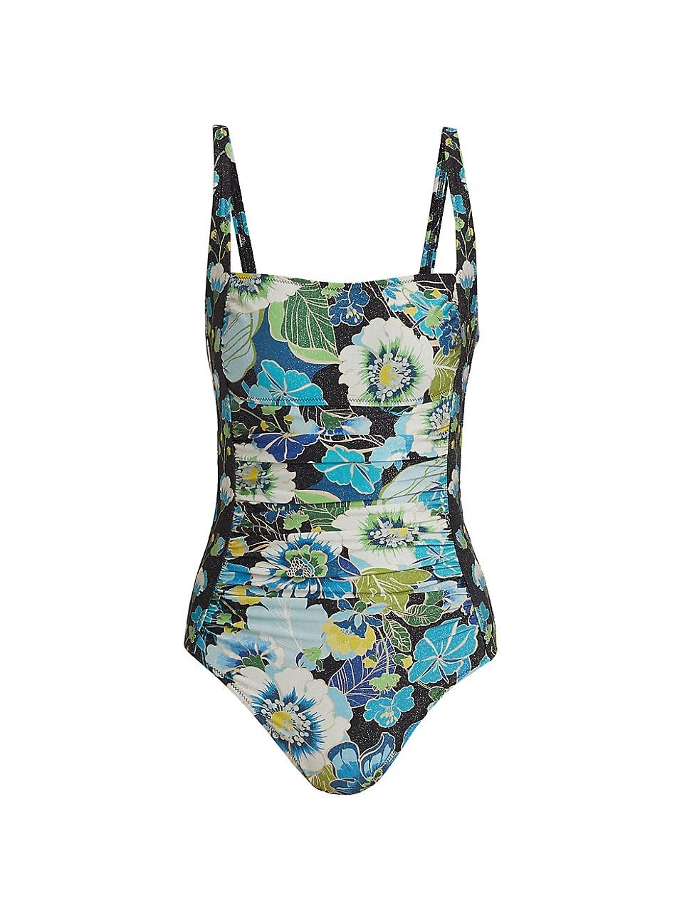 Womens Jenn Ruched One-Piece Swim Suit Product Image