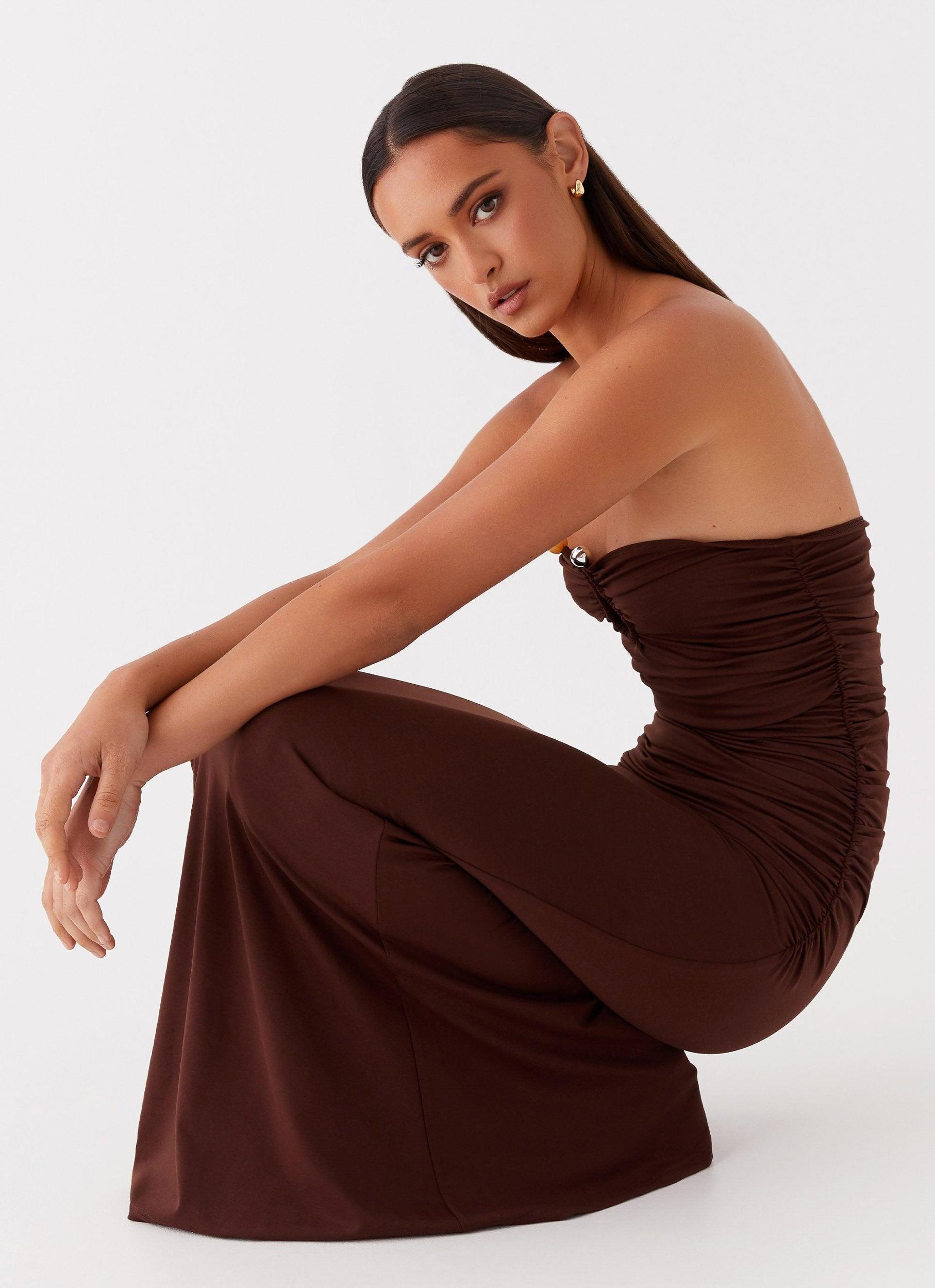 Rudy Maxi Dress - Brown Product Image