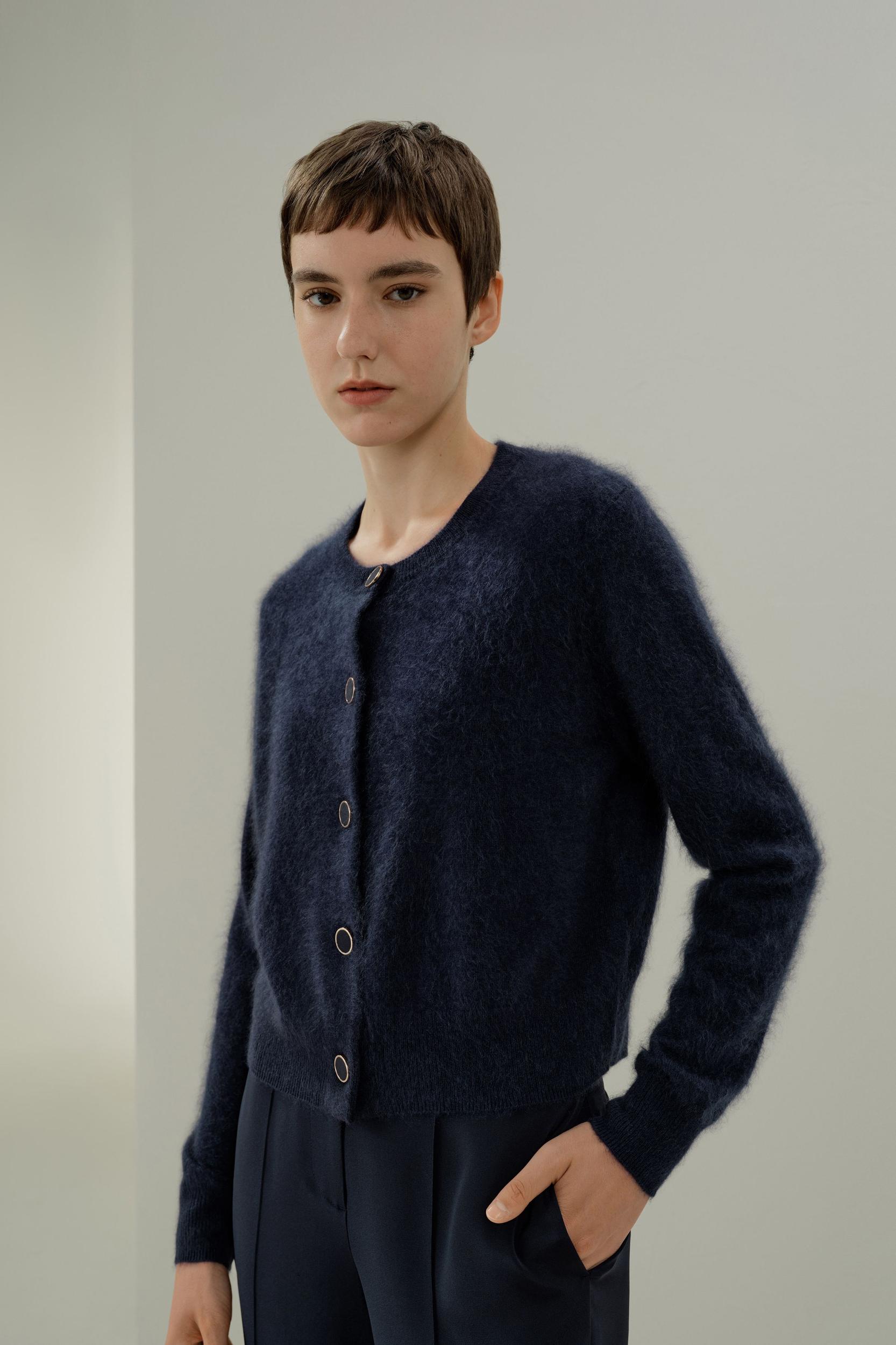 Ultra-Soft Brushed Cashmere Cardigan Product Image