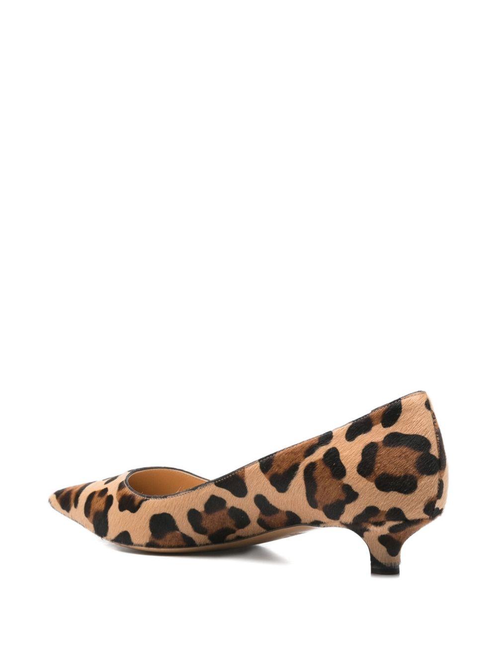 35mm leopard-print kitten-heel pumps Product Image