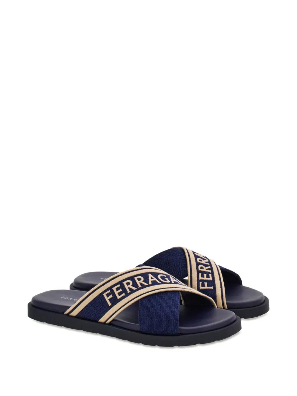 crossover-strap cotton sandals Product Image