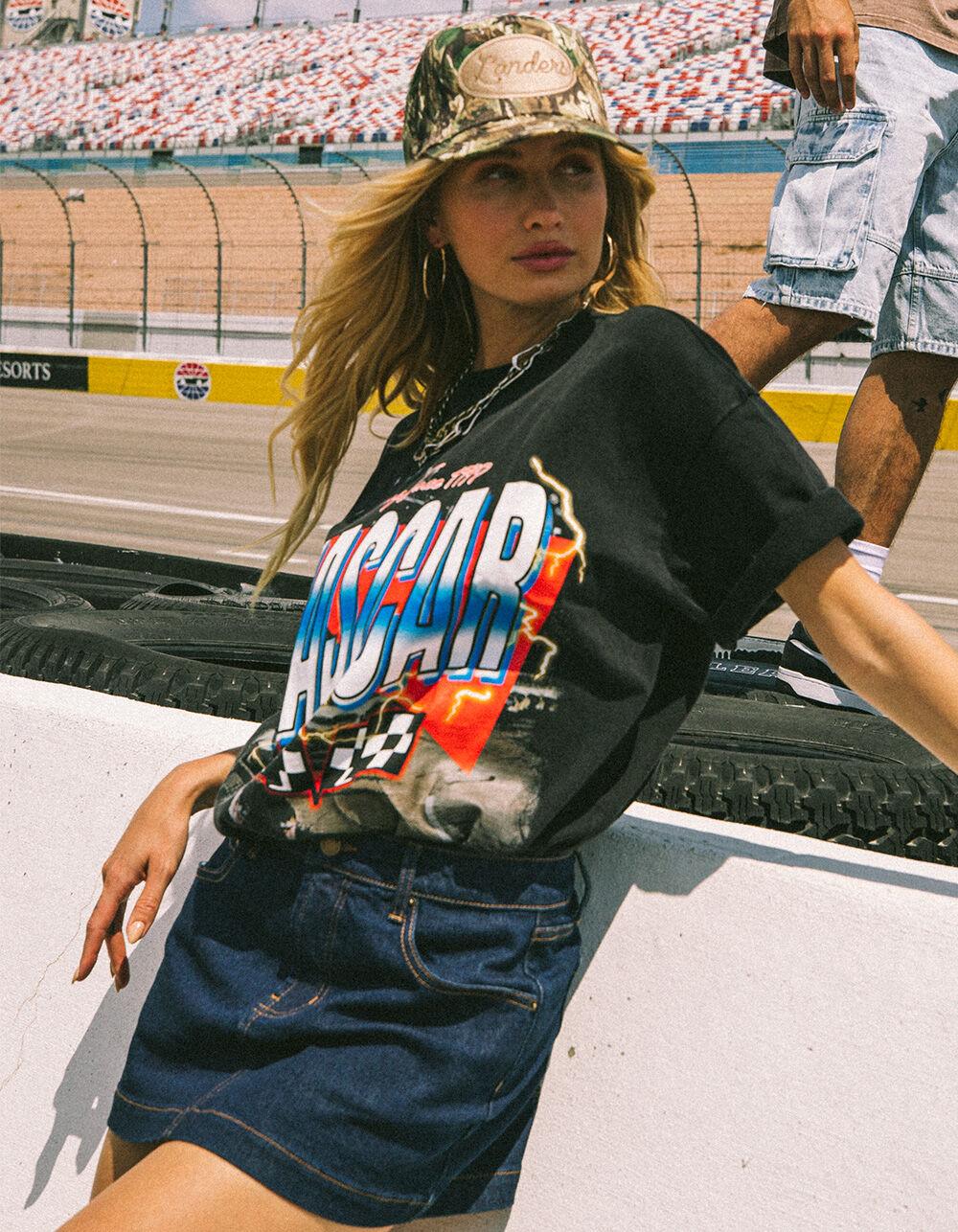 TILLYS x NASCAR Racing Flag Mens Boxy Tee - BLACK Product Image