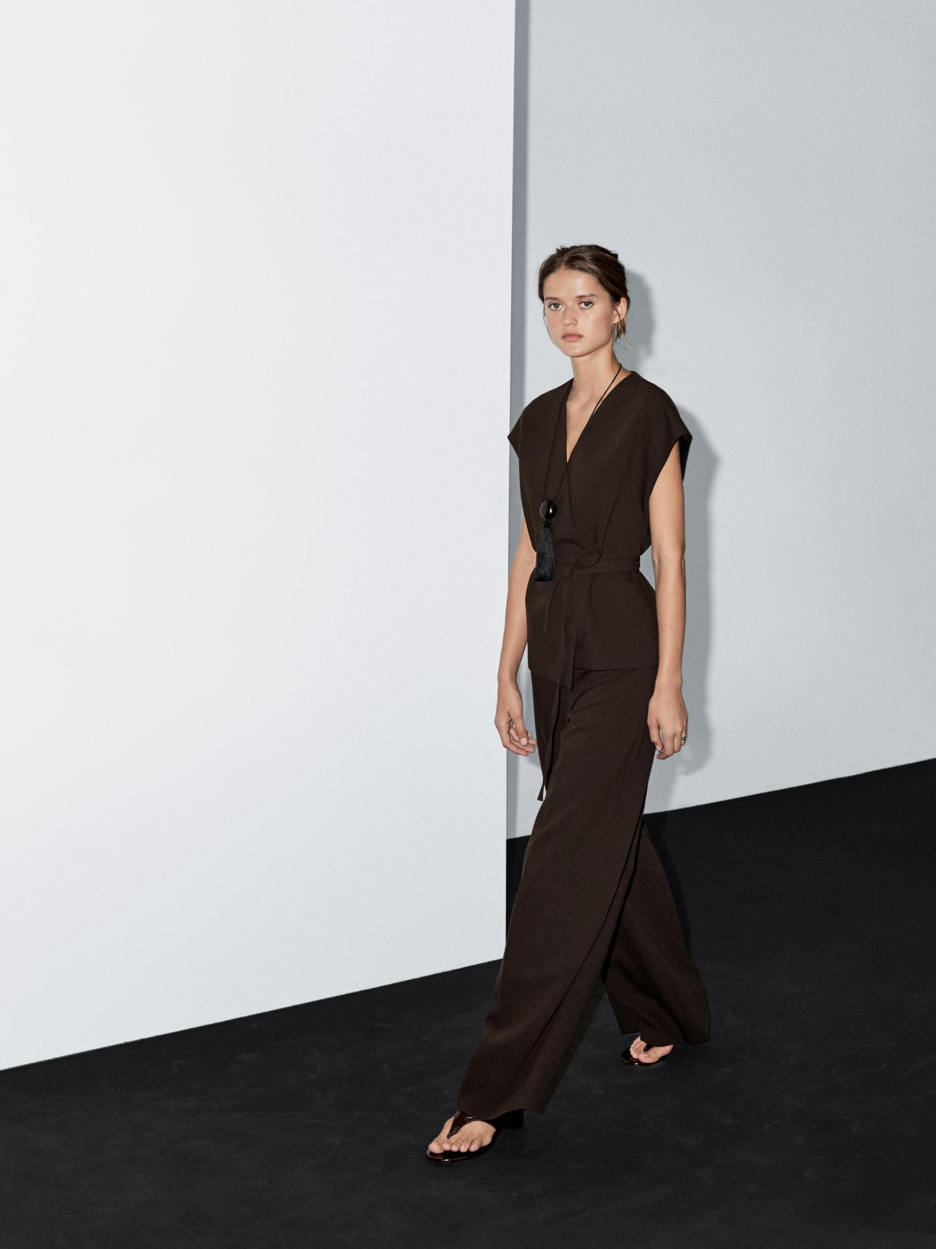 High-waist wide-leg trousers Product Image