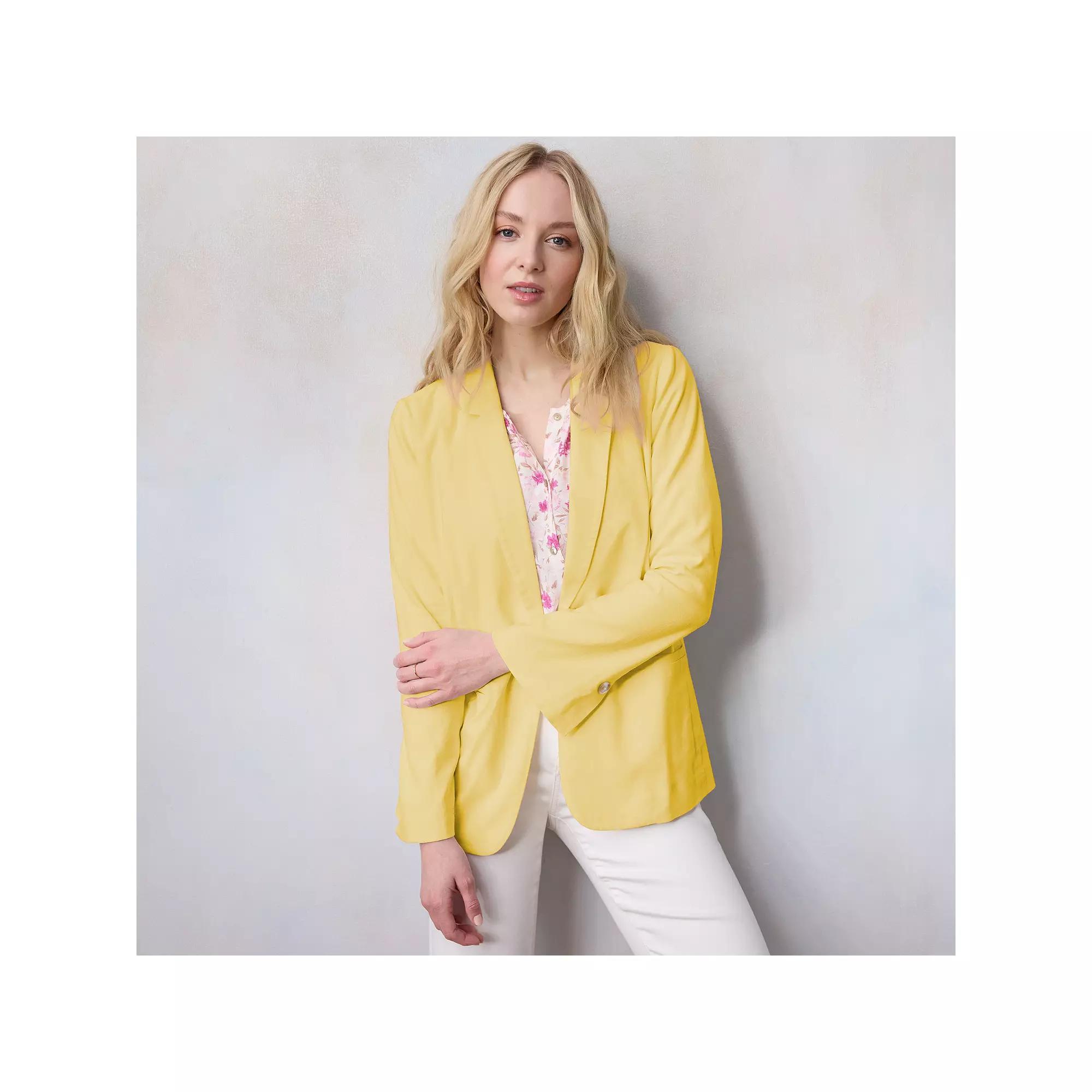 Women's LC Lauren Conrad Notch Collar 1-Button Blazer Jacket,  Product Image