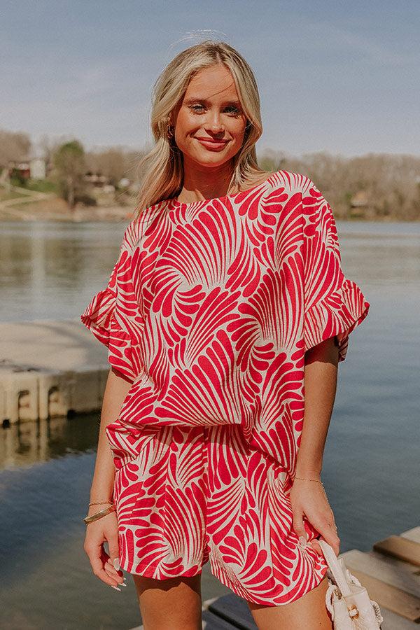 Vacay Bliss Shift Top in Hot Pink Product Image