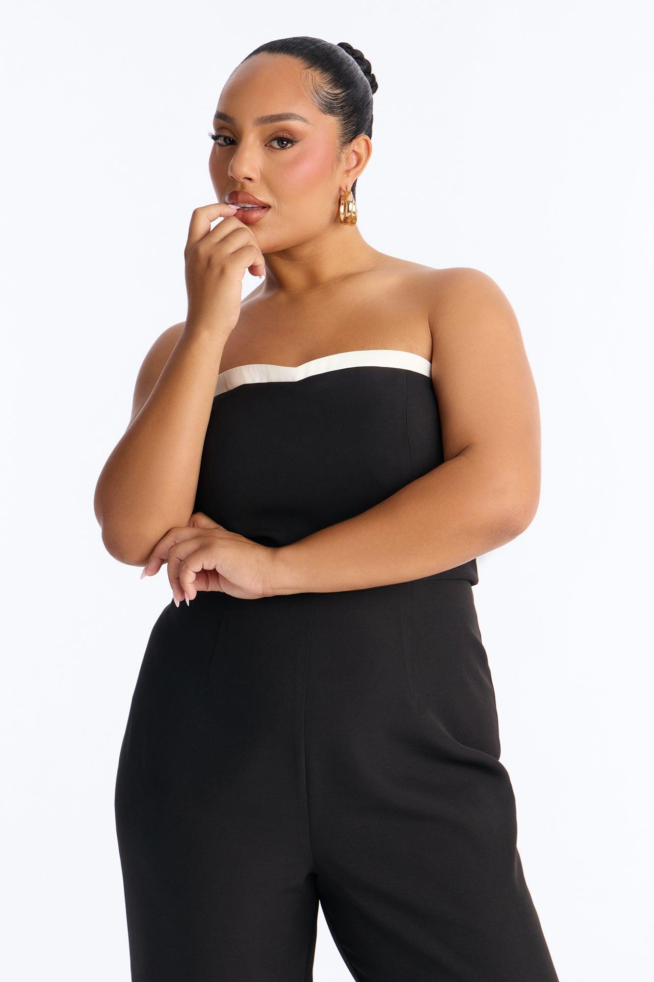 Hana Strapless Jumpsuit - Black Female Product Image