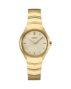 Seiko Womens Essentials Champagne Dial Gold Tone Stainless Steel Watch Product Image