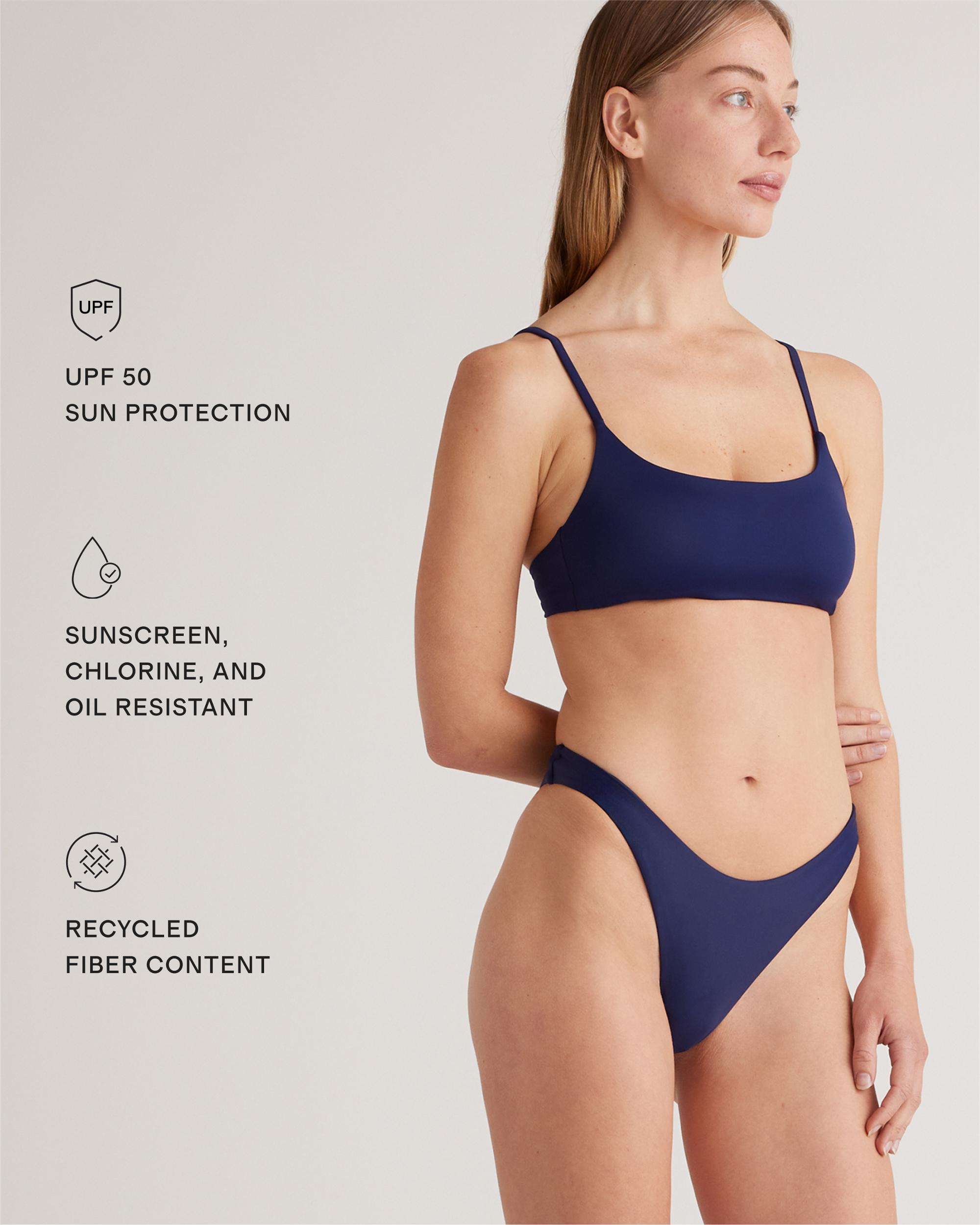 Quince | Women's Italian High-Leg Bikini Bottom Size XS, 78% Recycled Polyamide, 22% Spandex Product Image