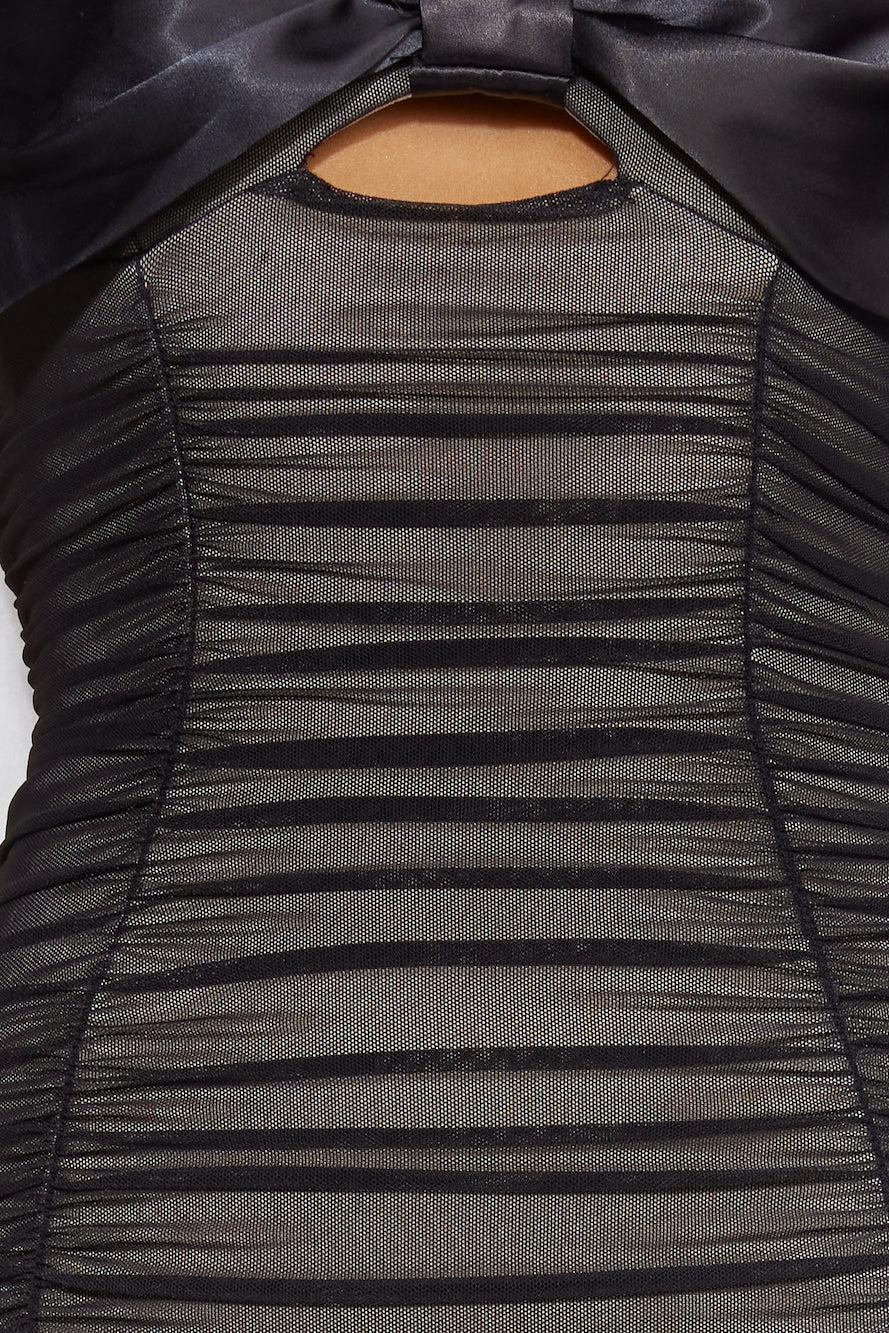 Her Era Mesh Midi Dress Black Product Image