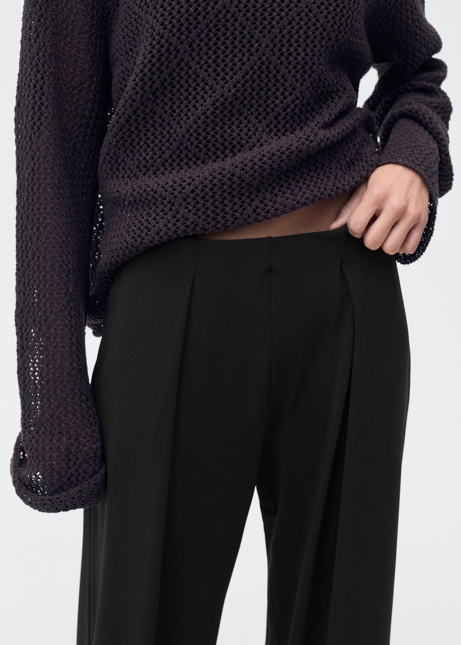 Godet palazzo pants - Women | MANGO USA Product Image