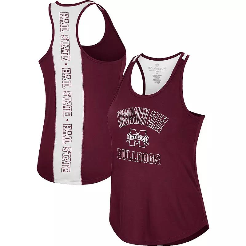 Women's Colosseum Crimson Oklahoma Sooners 10 Days Racerback Scoop Neck Tank Top, Size: 2XL, Red Product Image