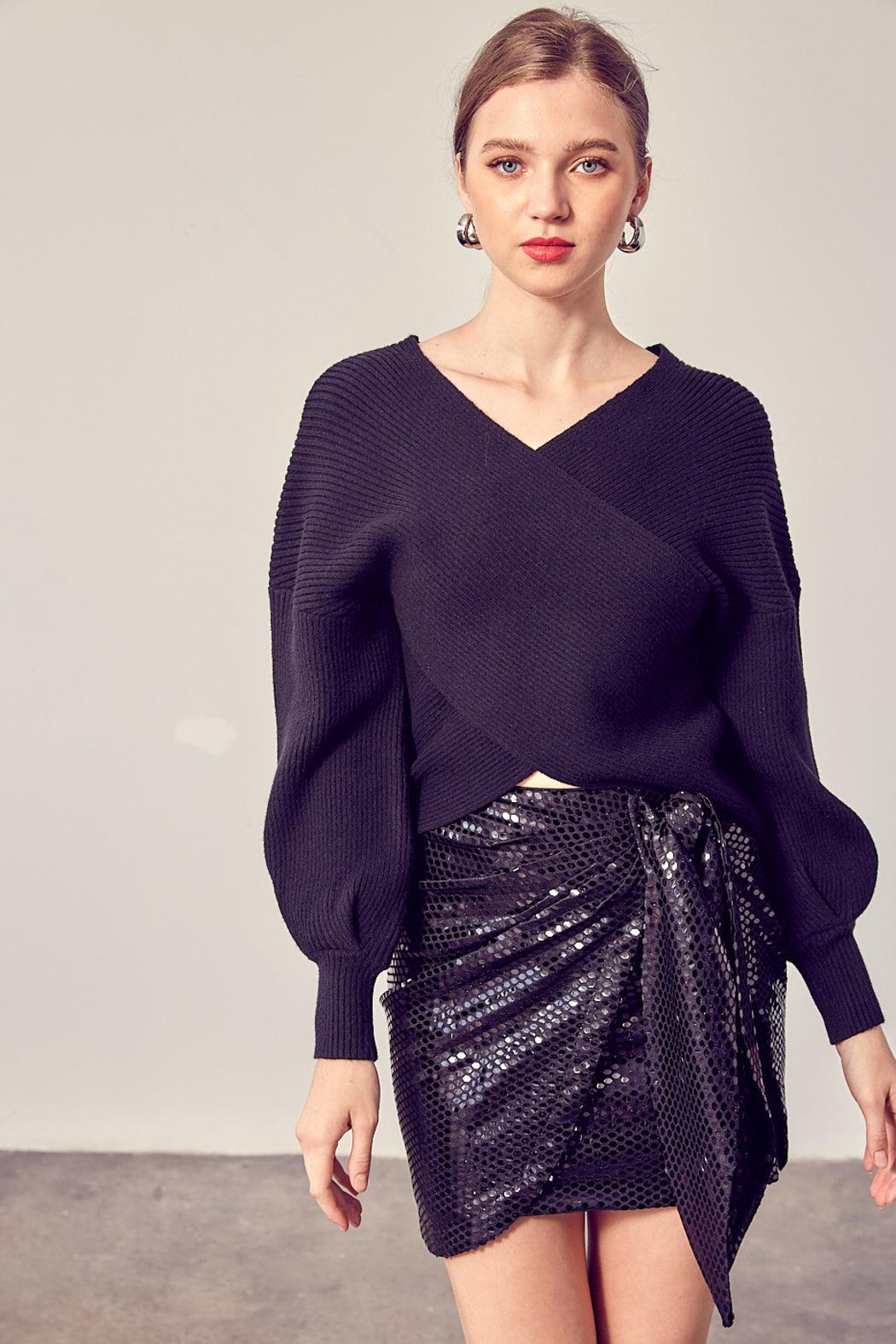 Cross Over Sweater Product Image