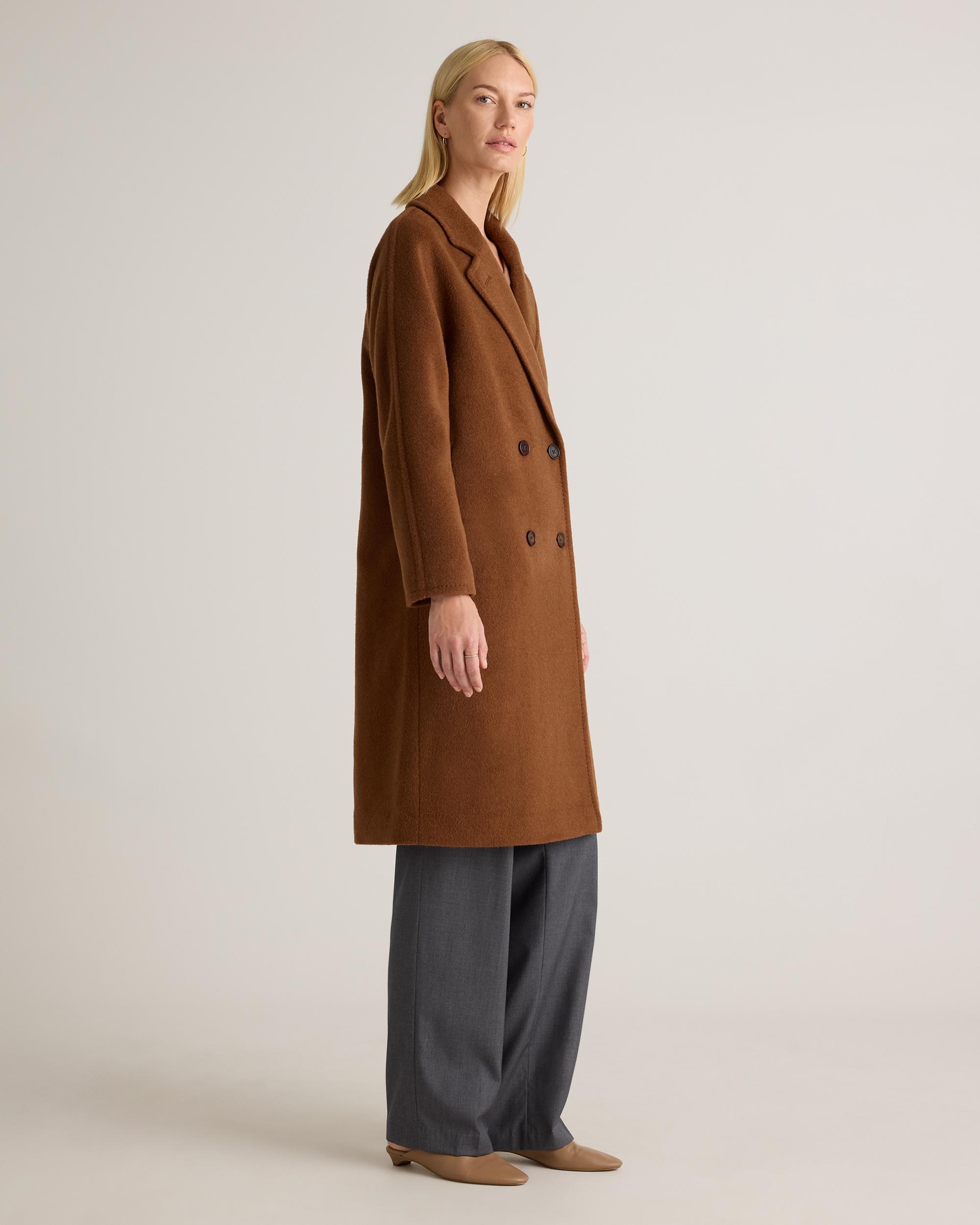 Quince | Women's Camel Hair Double-Breasted Slouch Coat Wool Product Image