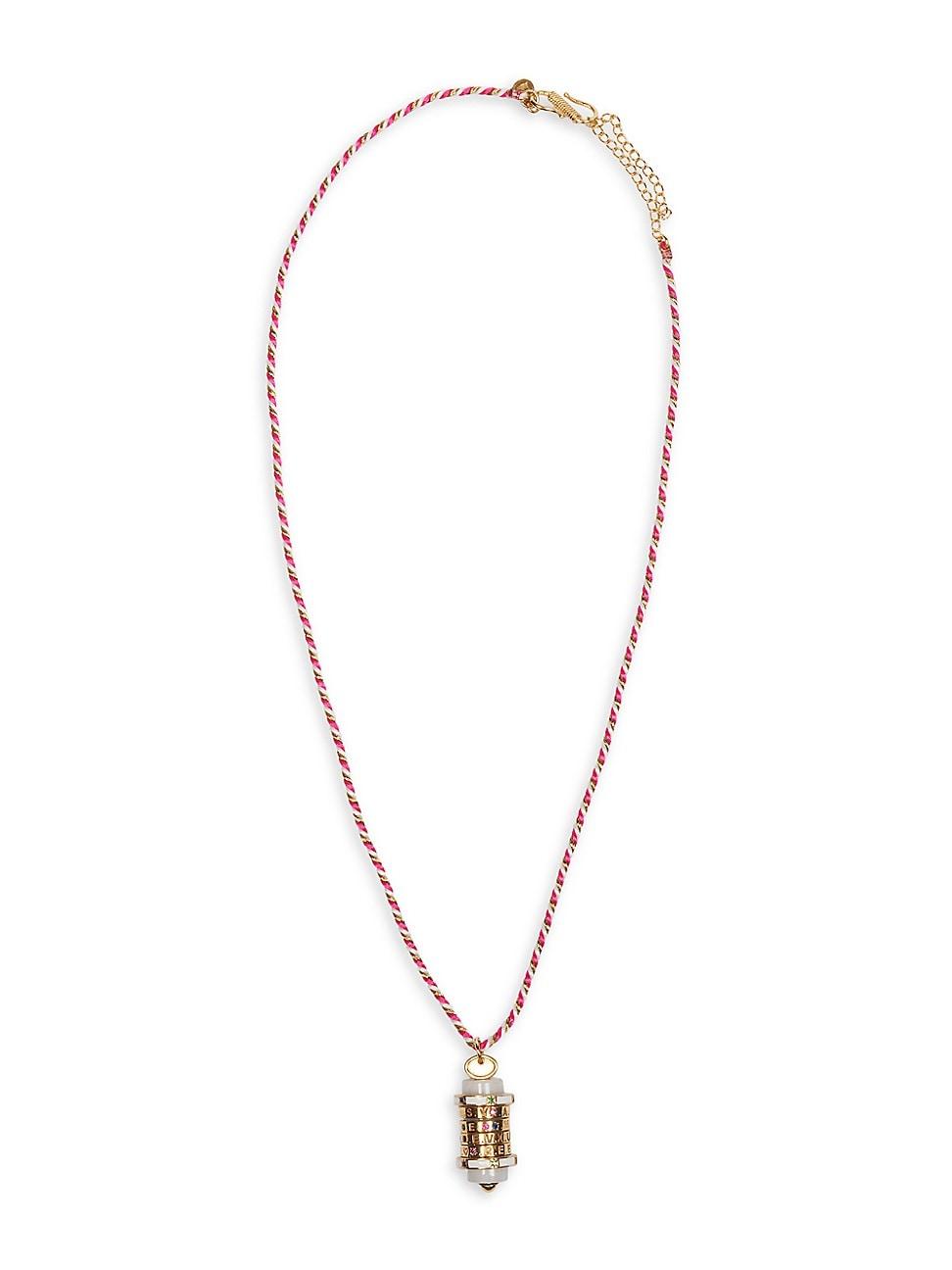 Womens Mot De Passe Energetique 18K-Gold-Plated & Mixed-Media Pendant Necklace Product Image