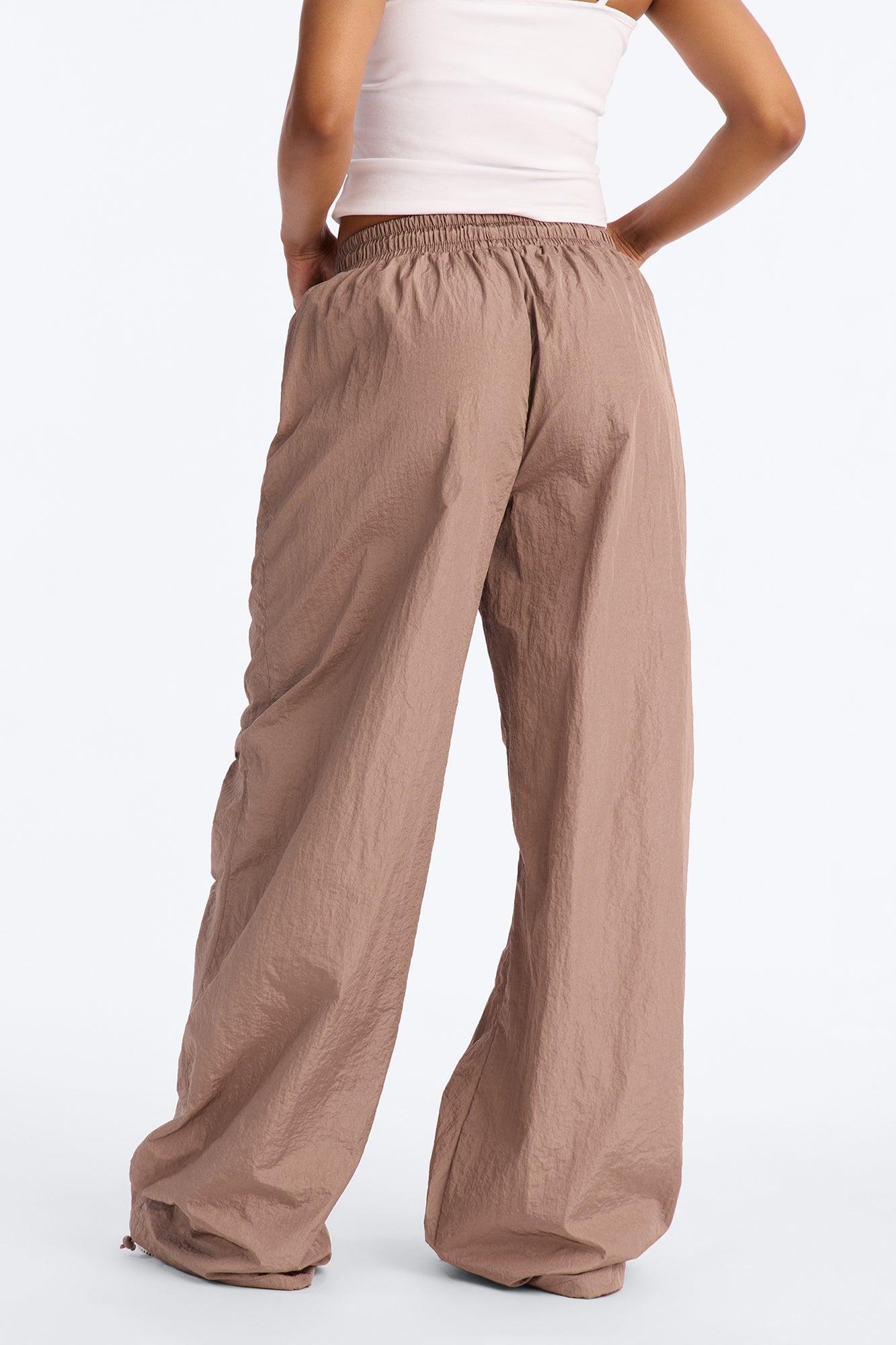 On The Move Oversized Windbreaker Jogger Pant - Caffe Female Product Image