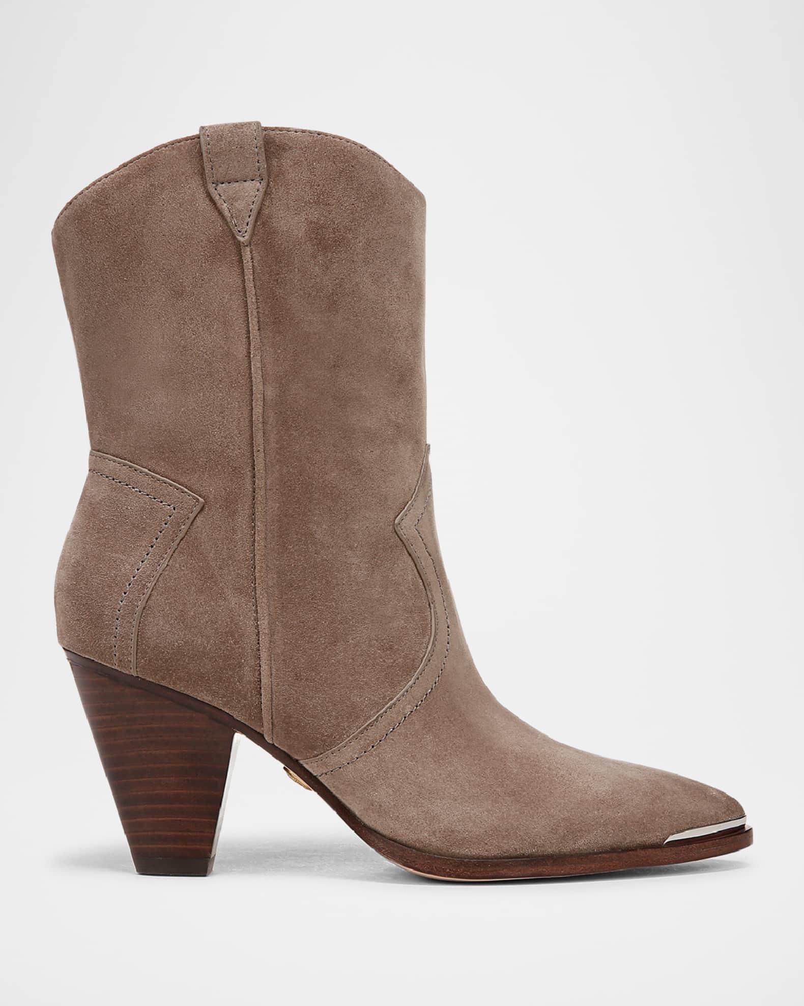 Cody Suede Western Ankle Boots Product Image