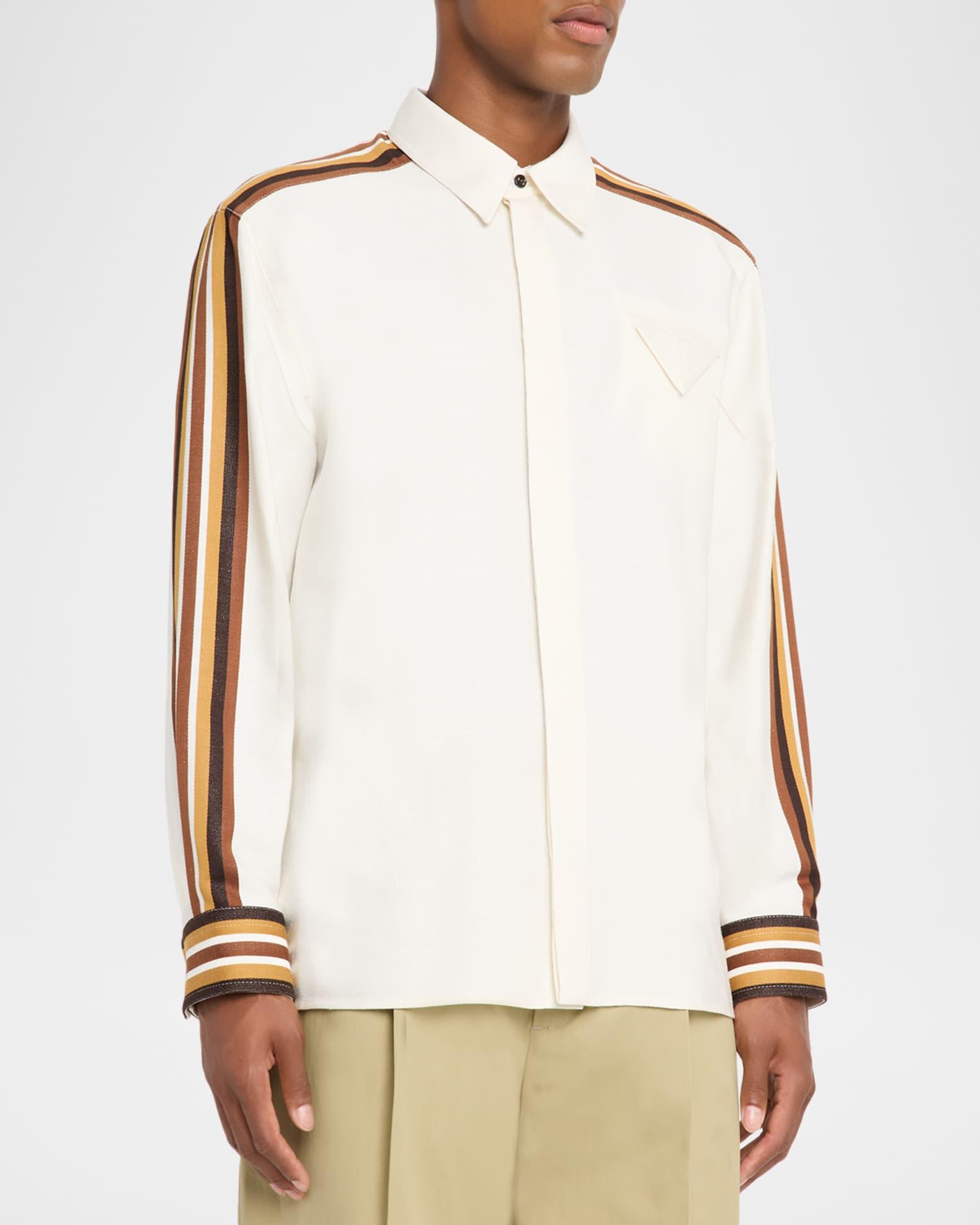 Men's Textured Stripe Sport Shirt Product Image