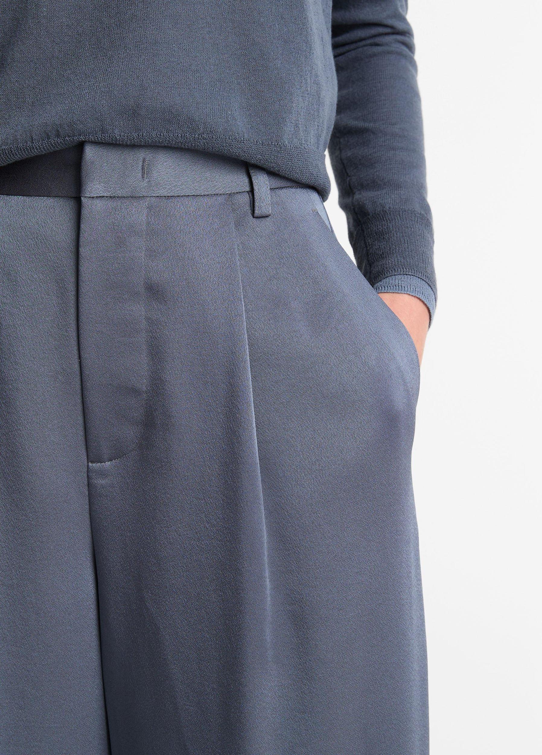 Mid-Rise Satin Culotte Product Image