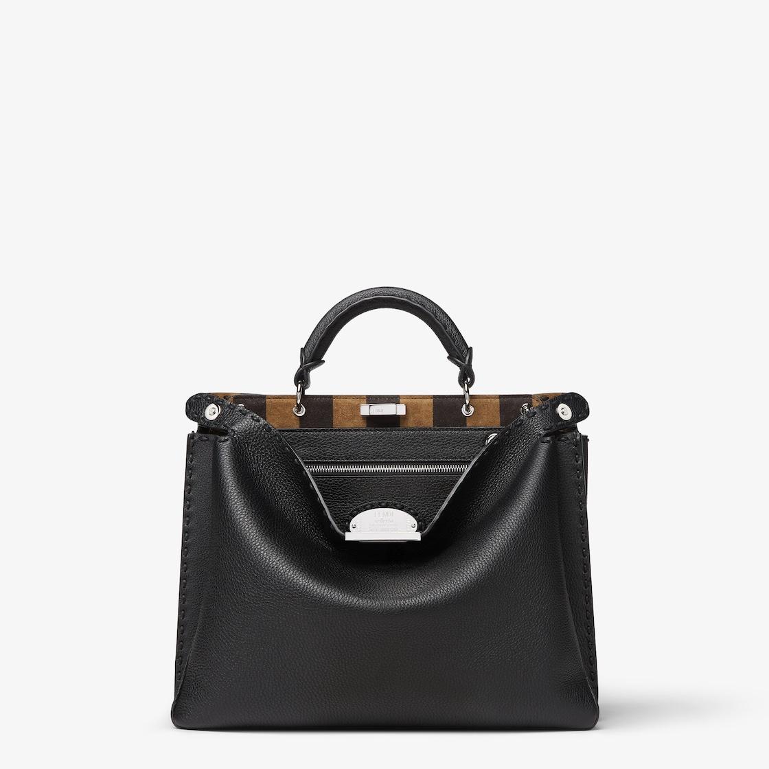 Selleria Peekaboo ISeeU Soft MediumBlack Selleria bag with 614 hand-sewn topstitches Product Image