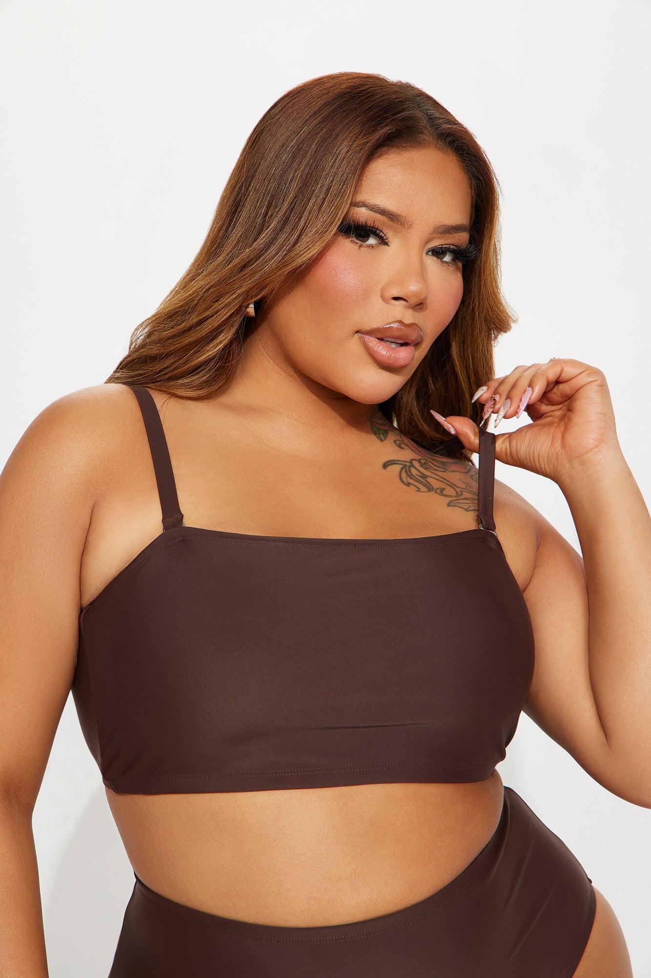 Maui Mix And Match Bandeau Bikini Top - Chocolate Product Image