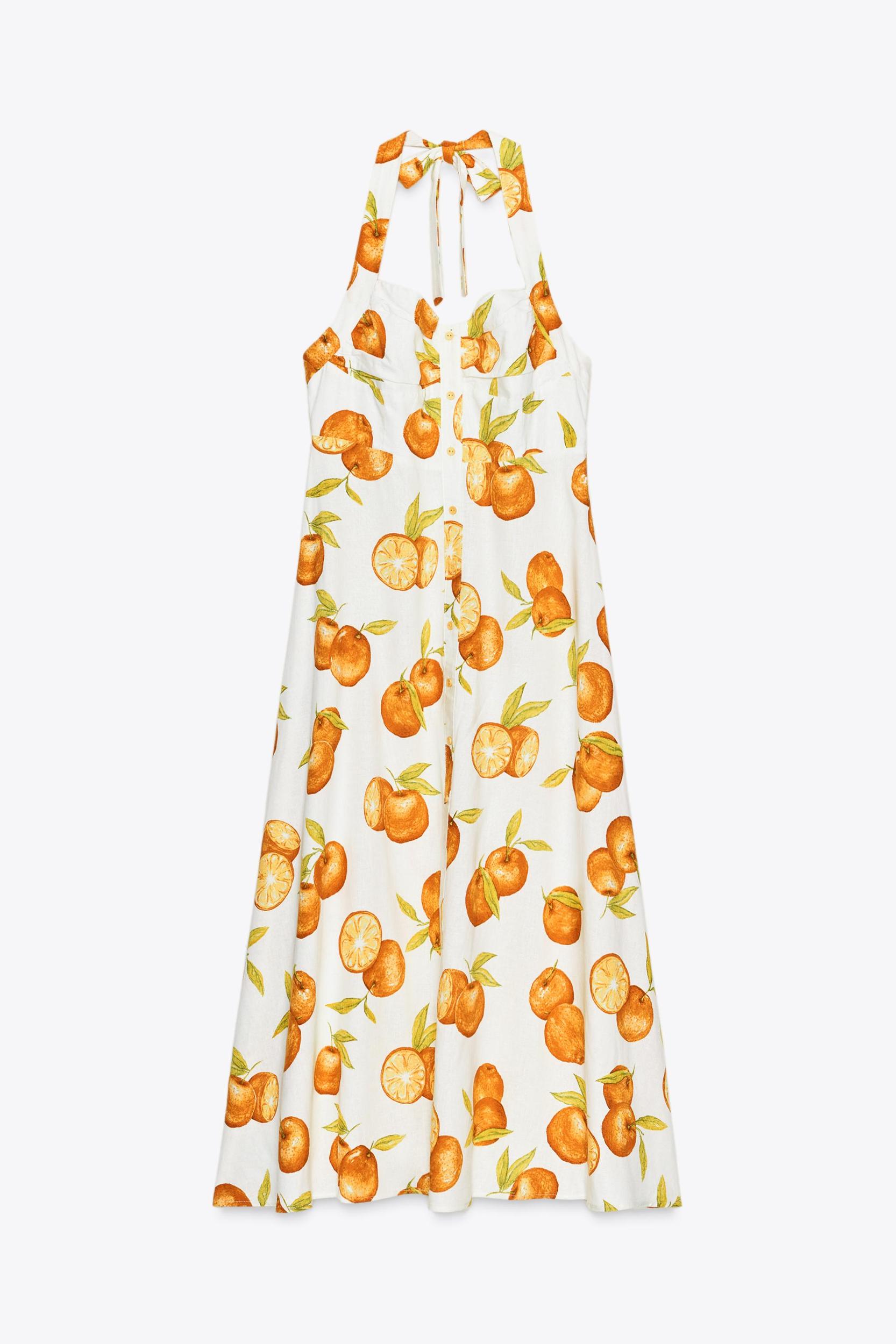 PRINTED LINEN DRESS Product Image