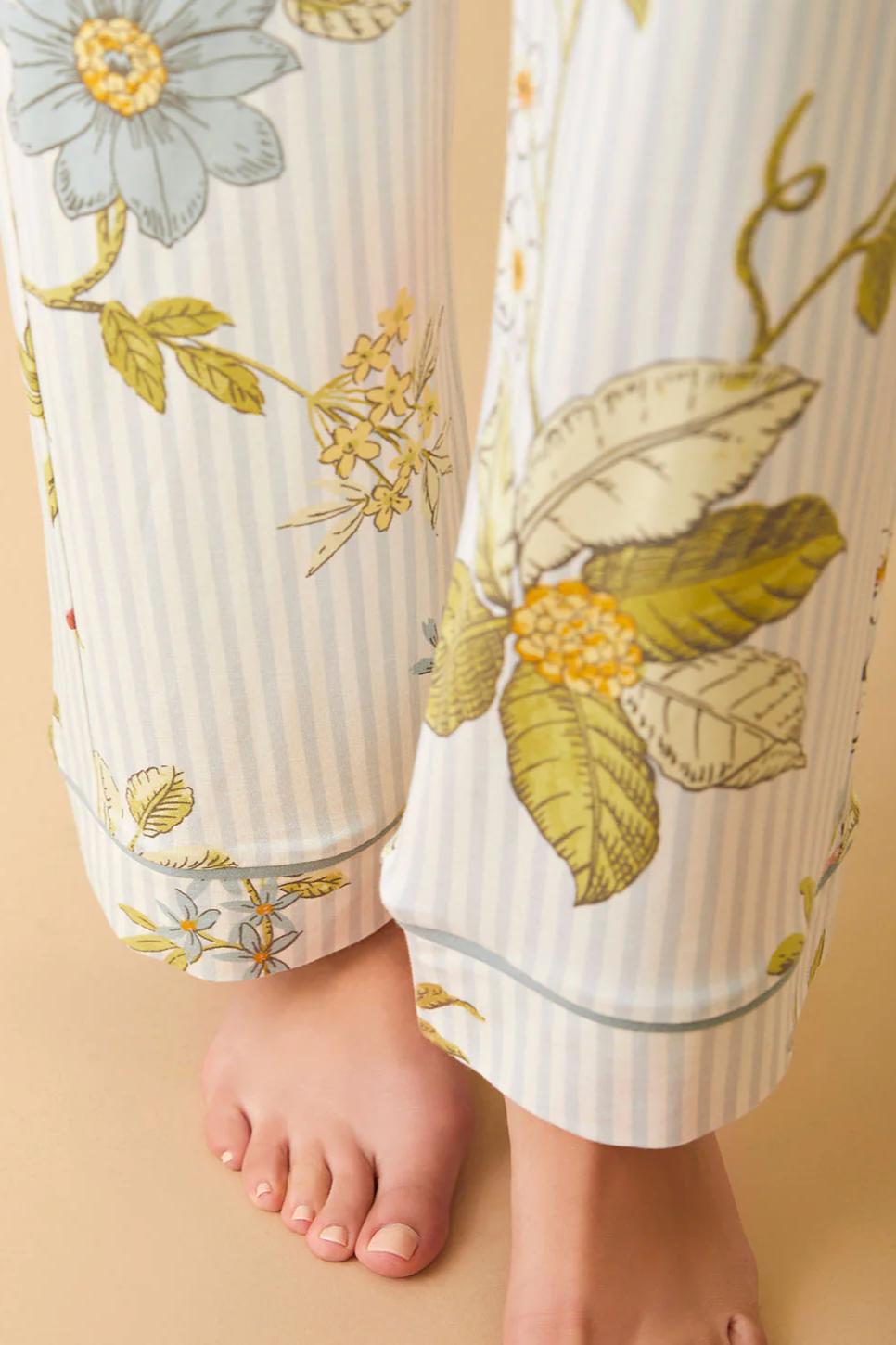 Pajama Pant Floral Vine Stripe Product Image