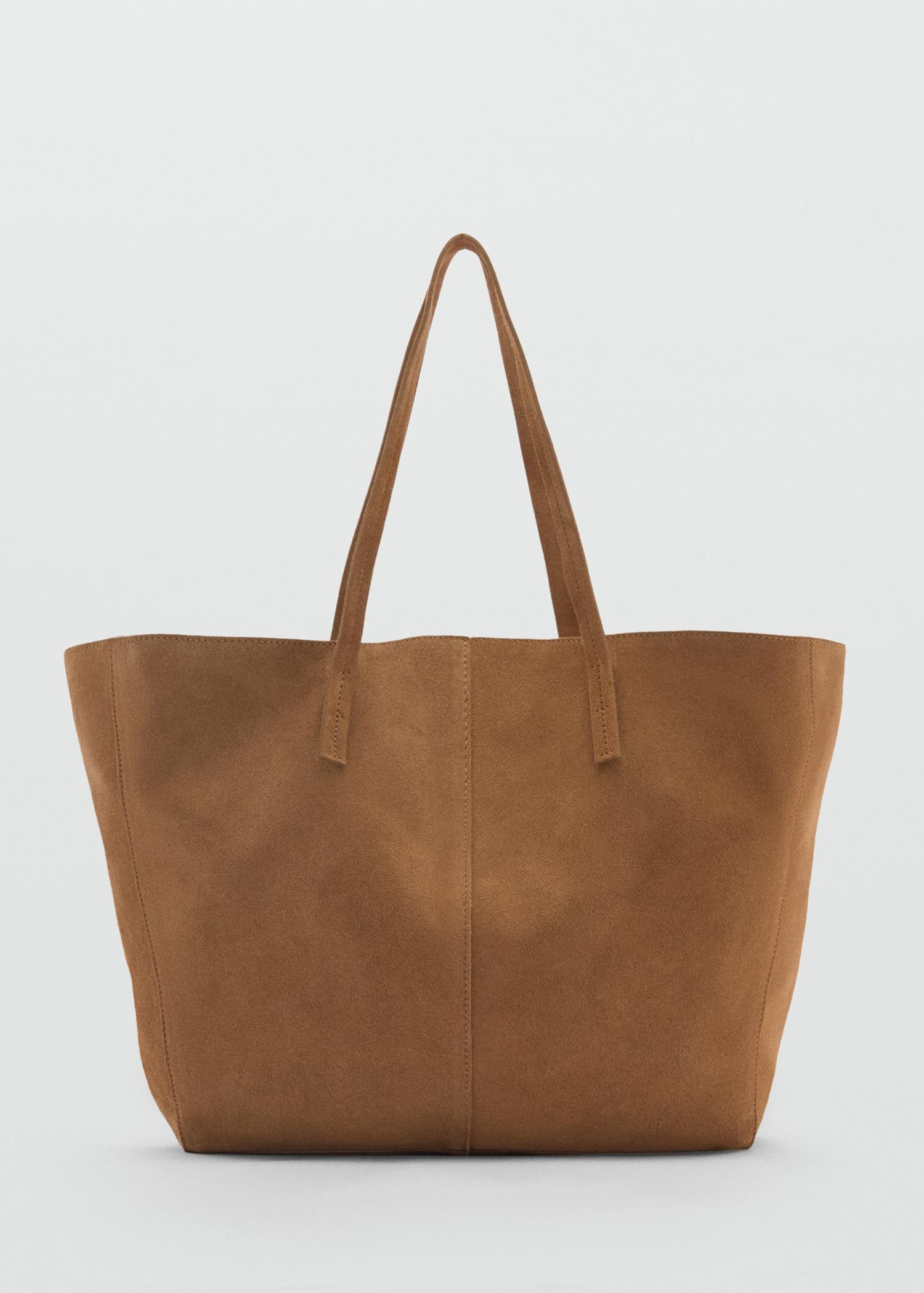 Suede shopper bag - Women | MANGO USA Product Image