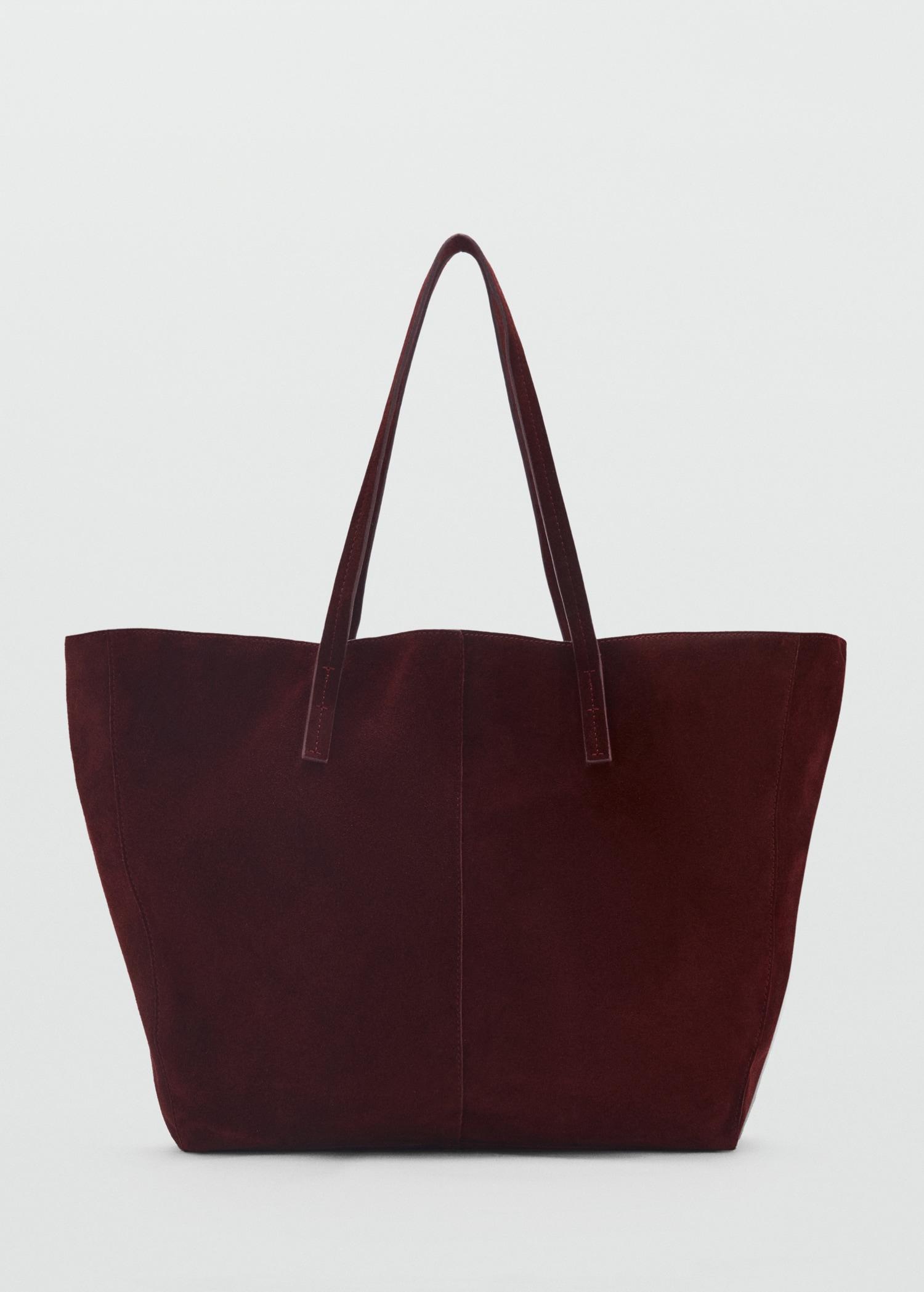 Suede shopper bag - Women | MANGO USA Product Image