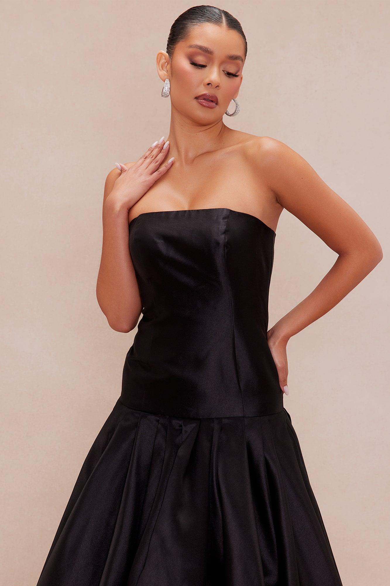 Talia Taffeta Gown - Black Product Image