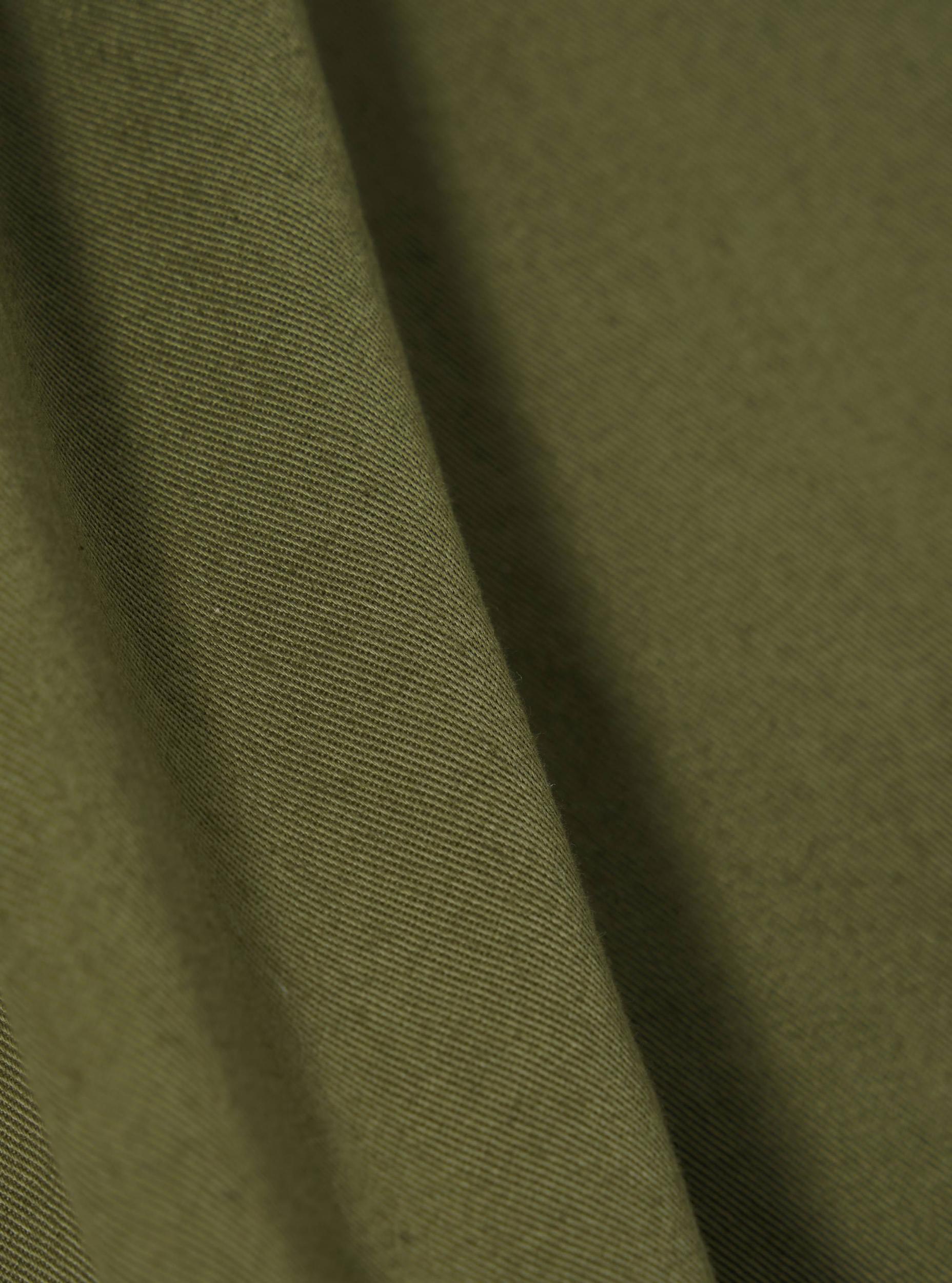 Light Olive Twill Pleated Track Pant Product Image