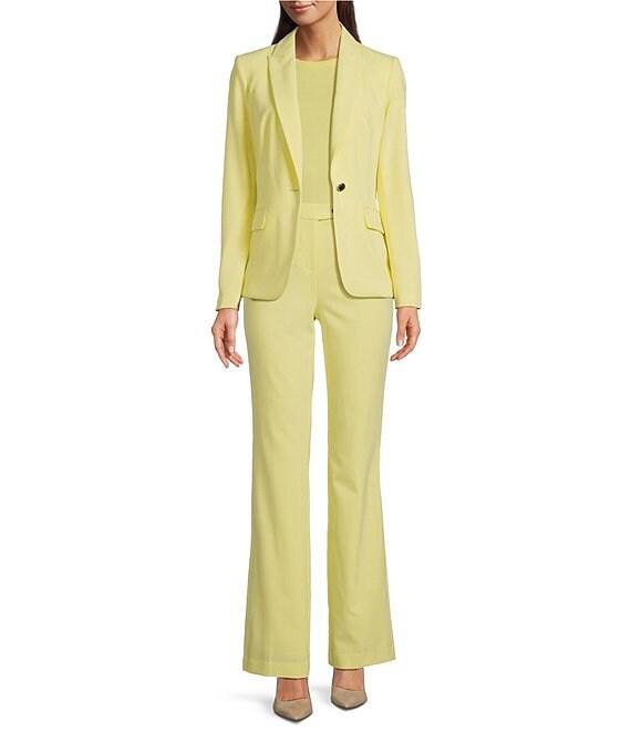 Calvin Klein Sweater Knit Crew Neck Short Sleeve Relaxed Fit Blouse Product Image