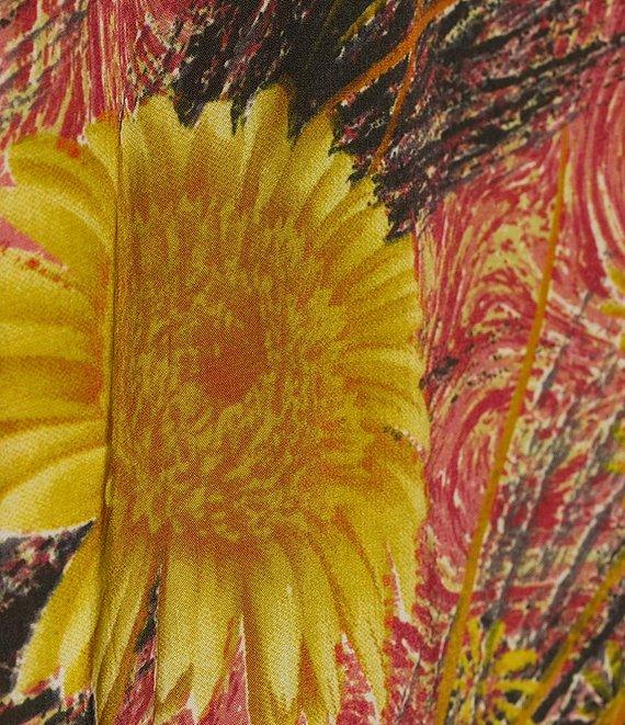 John Mark Multi Print Collared 3/4 Sleeve Kimono Product Image