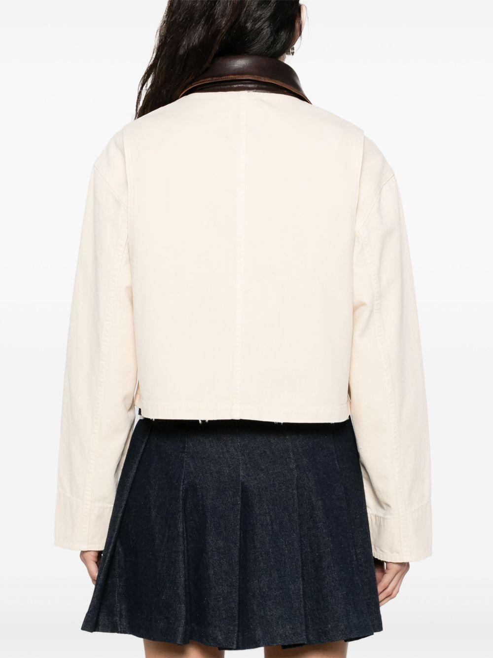 contrasting-collar jacket Product Image
