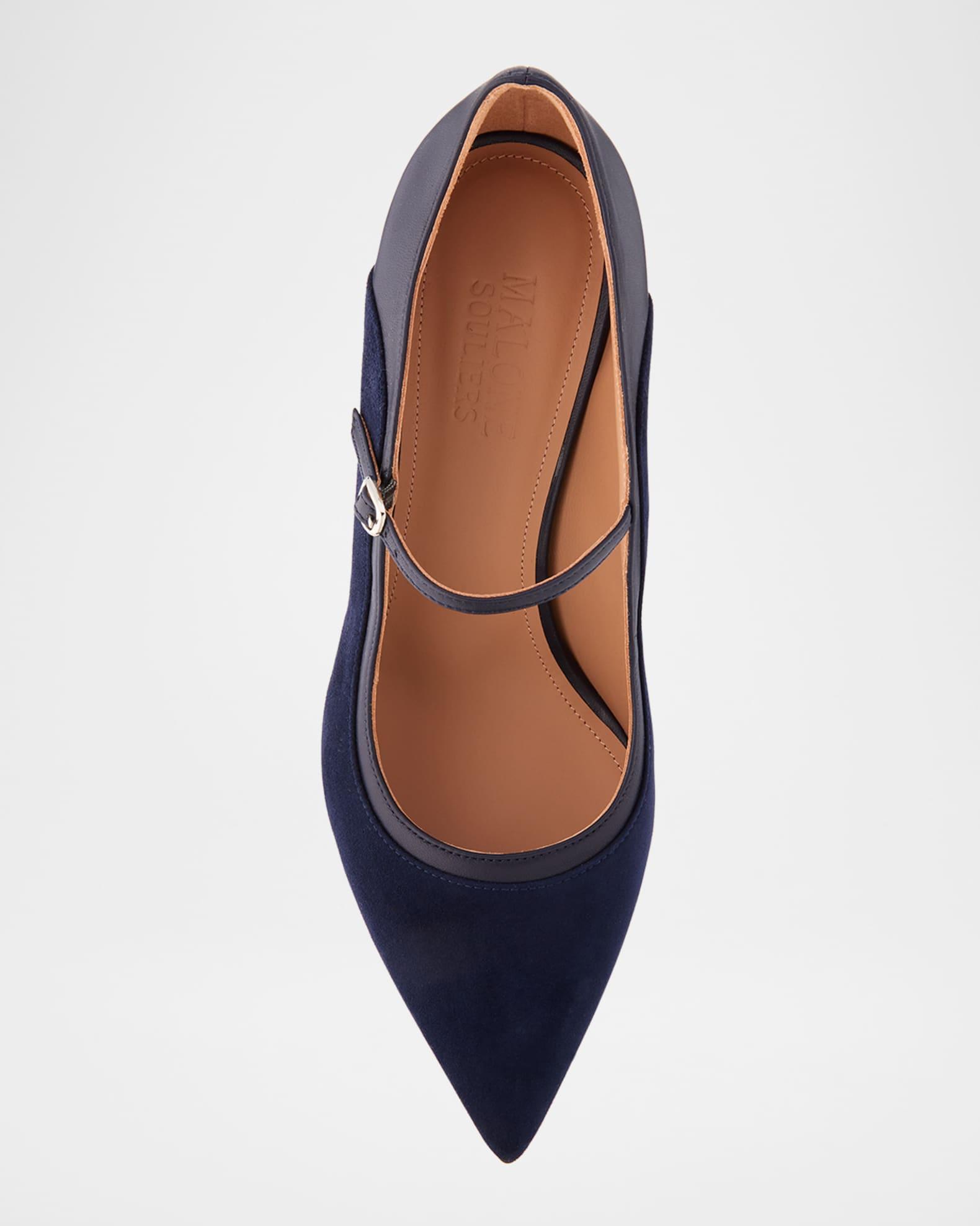 Corina Suede and Leather Mary Jane Pumps Product Image