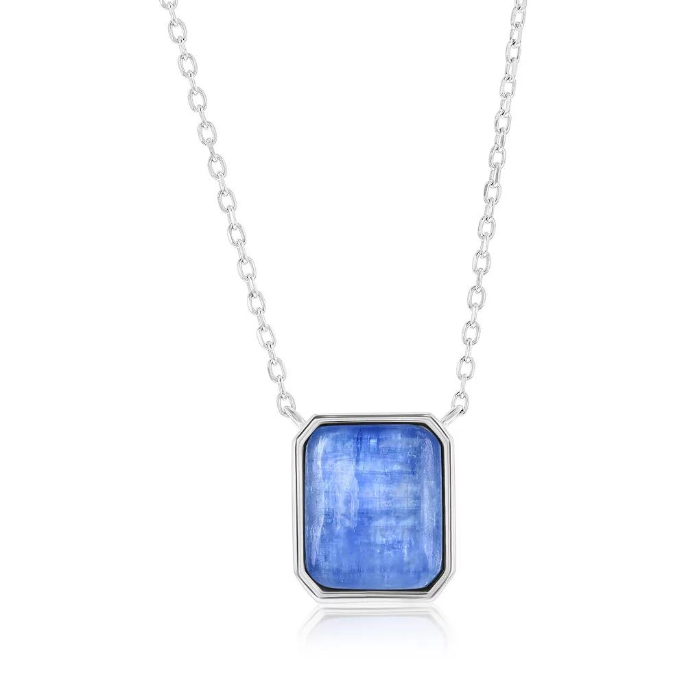 Nautica Rocks Sterling Silver Gemstone Rectangle Pendant Necklace, Women's, Size: 16-18" ADJ, Kyanite Product Image