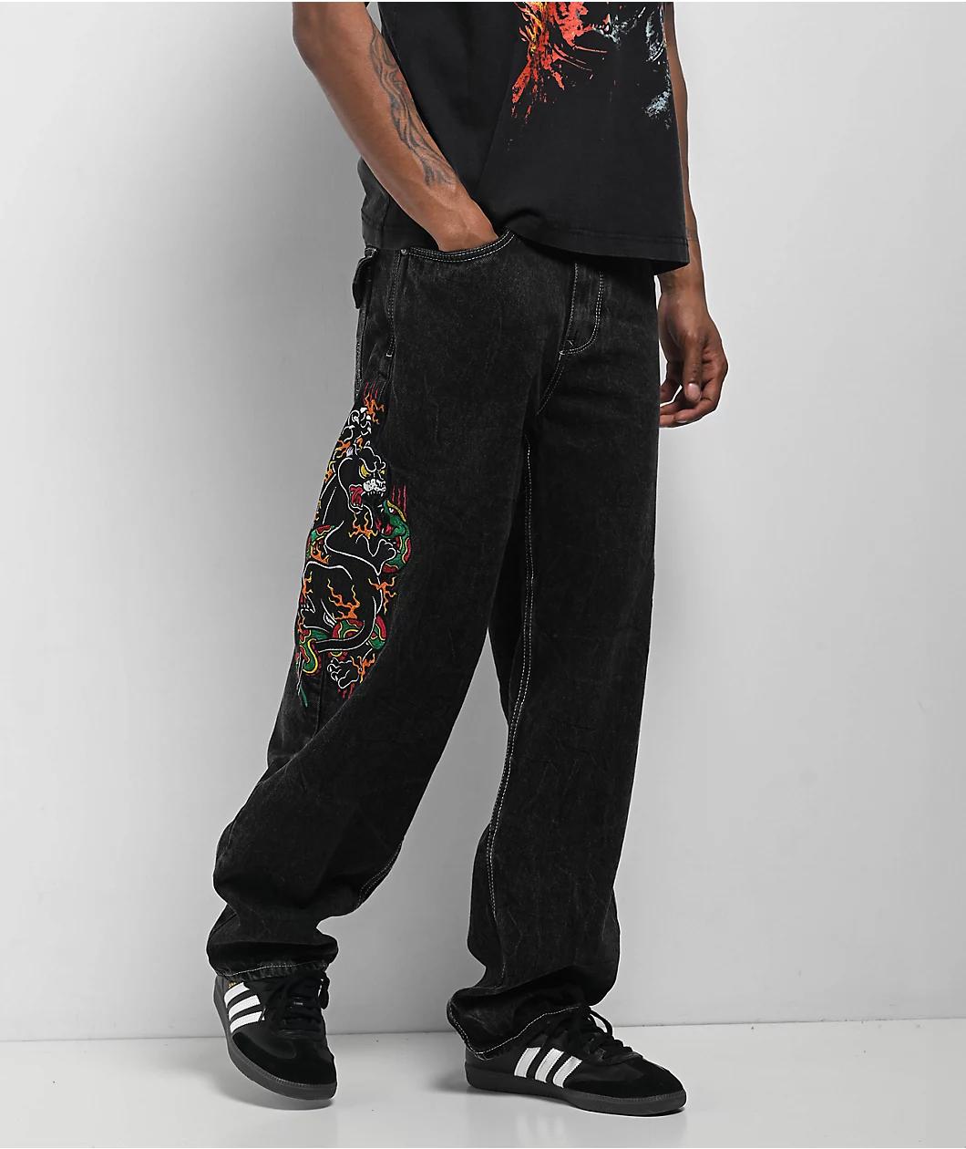Ninth Hall Ambush Panther Black Wash Jeans Product Image