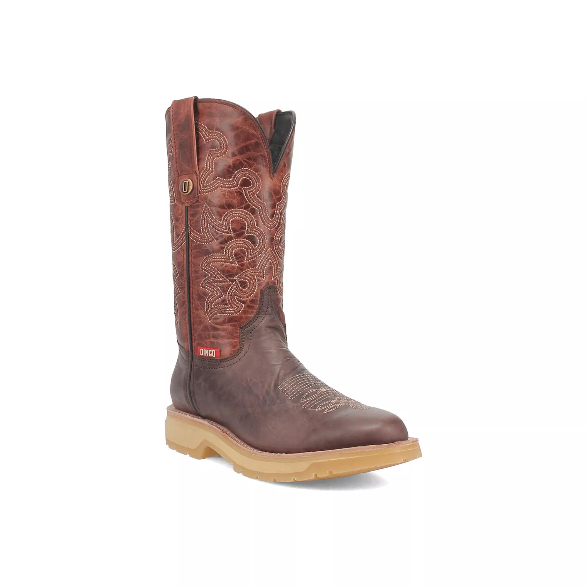 Dingo Big Horn Men's Leather Boots, Size: 9.5, Brown Product Image