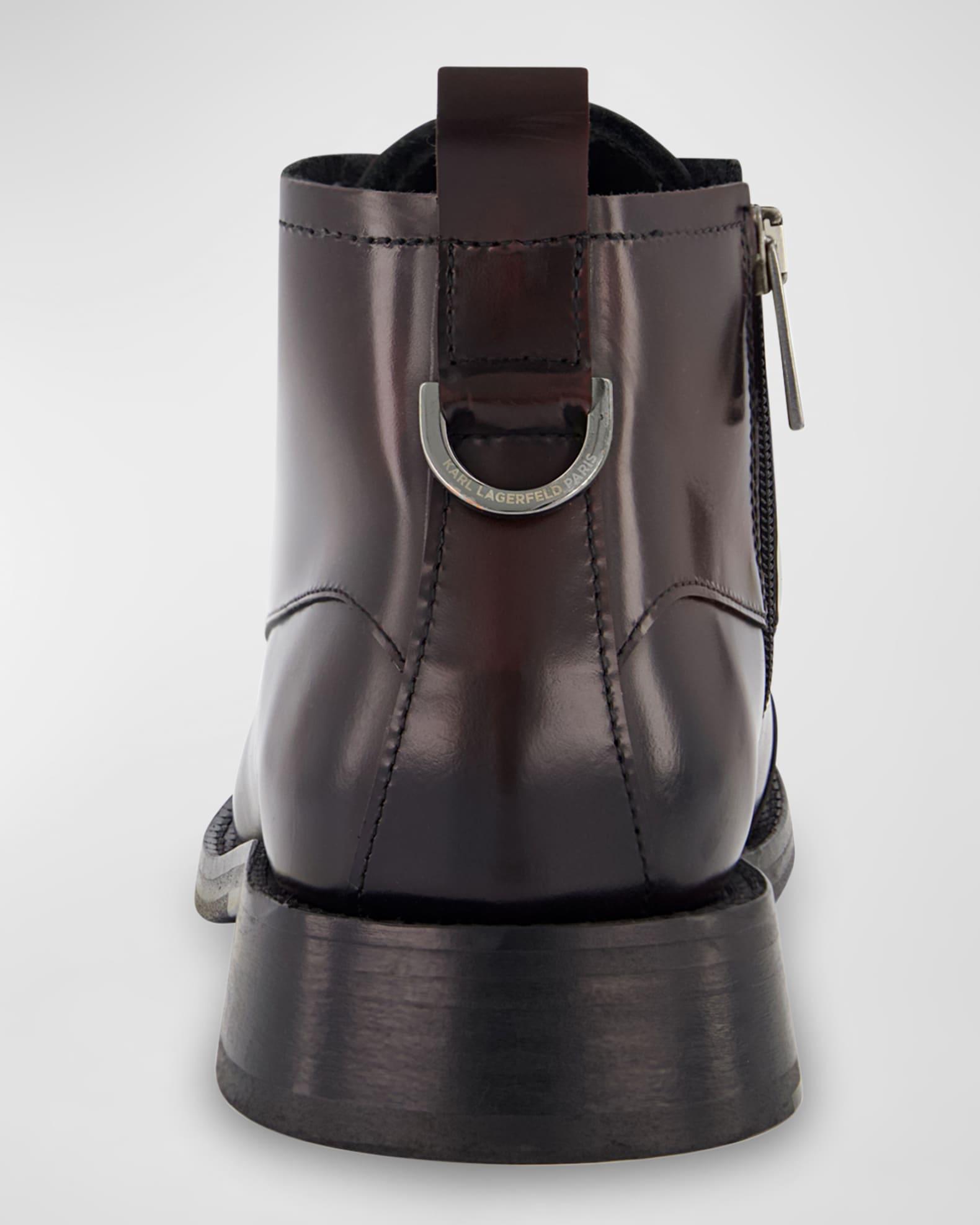 Men's Side Zip Leather Chukka Boots Product Image