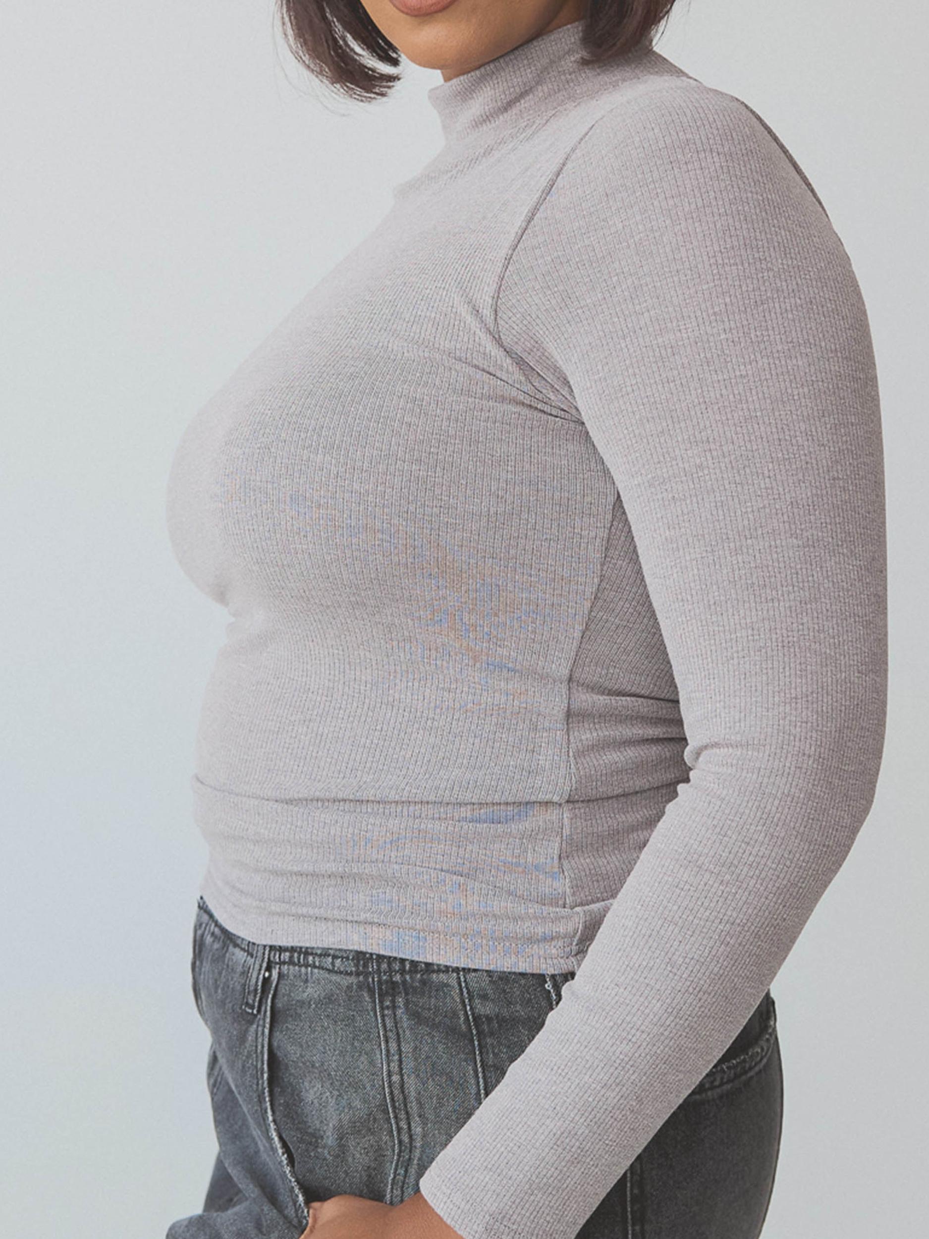 Ribbed Turtleneck Long Sleeve Product Image