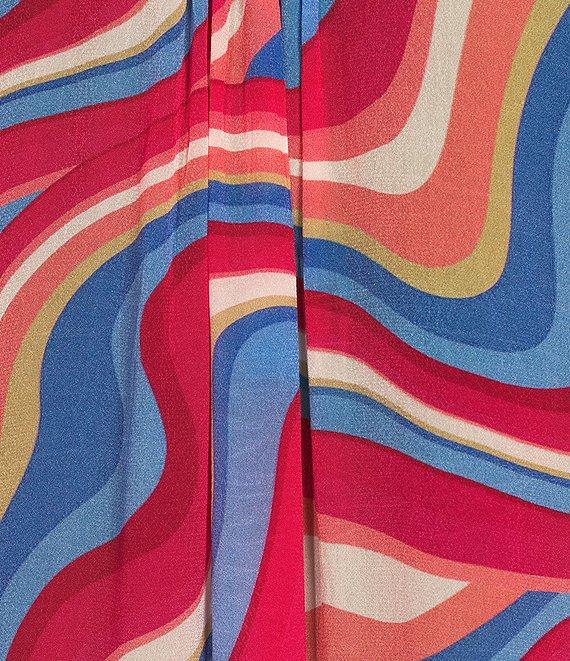 APNY Printed Tassel V-Neck 3/4 Sleeve Blouse Product Image