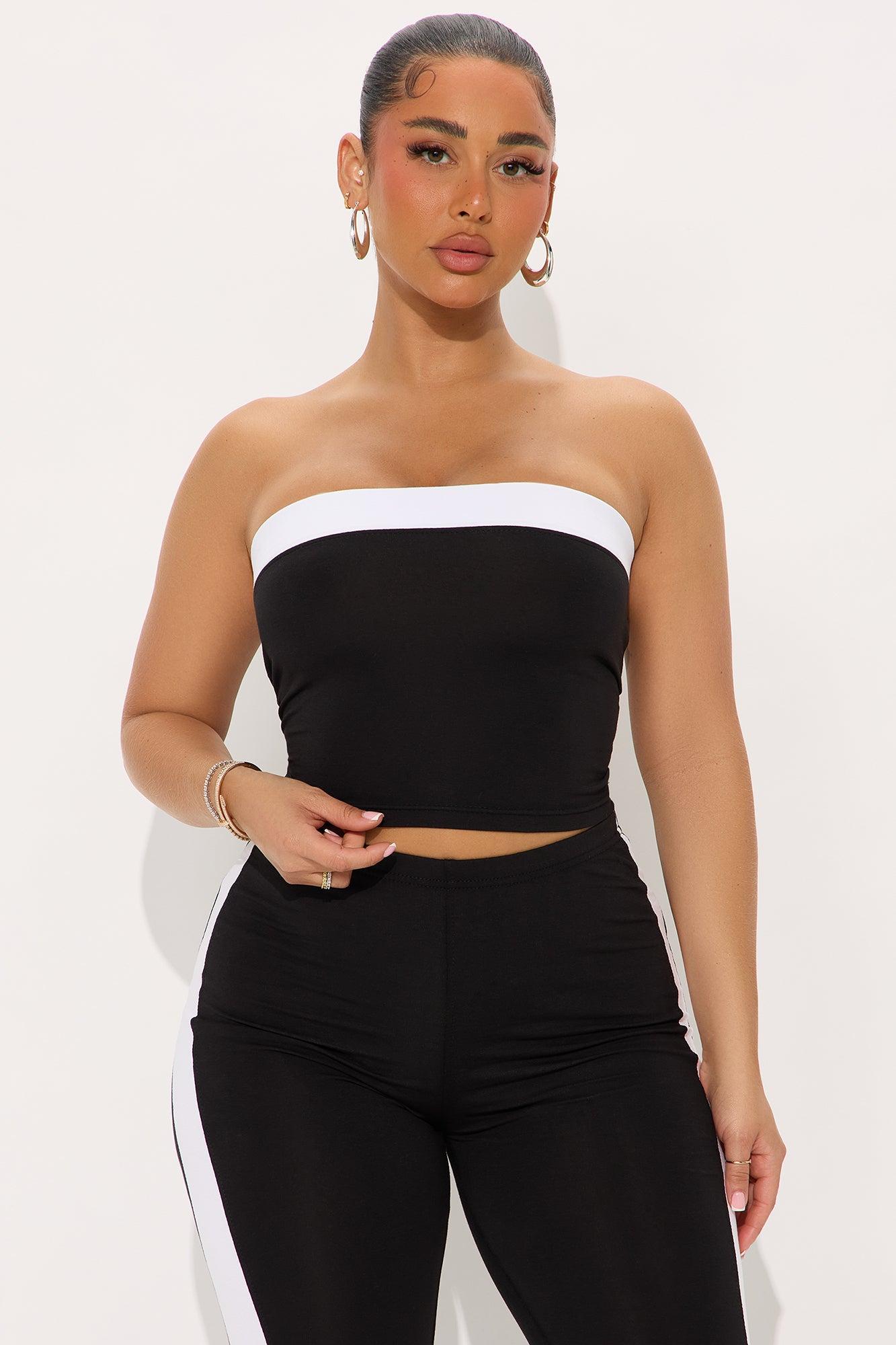 On The Move Pant Set - Black/White Product Image